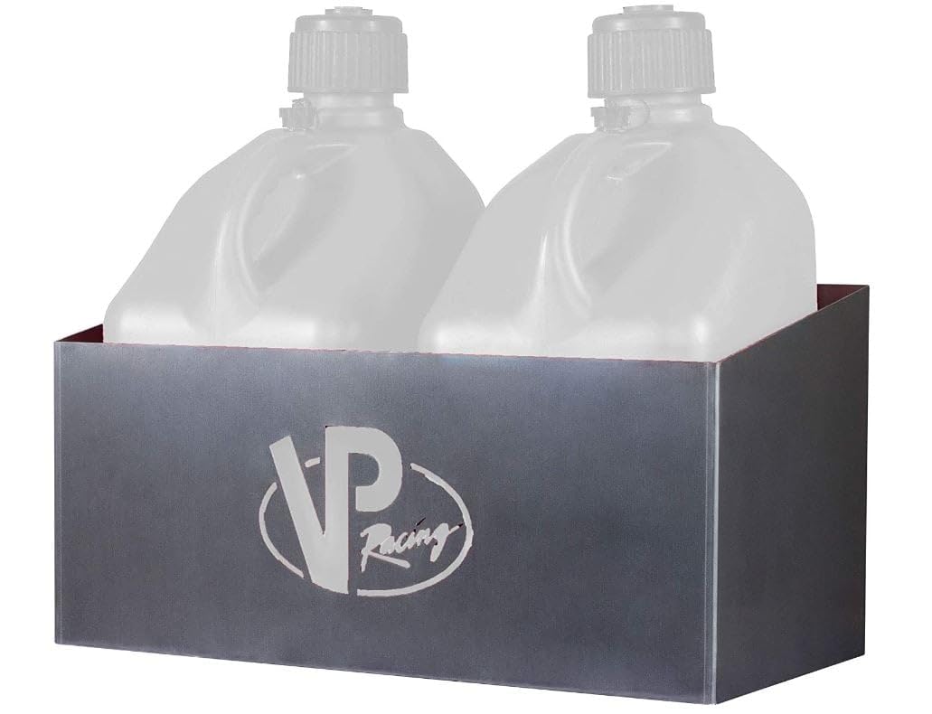 VP Racing Fuels 3050 Aluminum Storage Rack - Heavy Duty 5 Gallon Motorsport Container Organizer with VP Logo Cut-Out | Wall Mountable | Perfect for Garage, Workshop & Racing Pit Storage Solutions