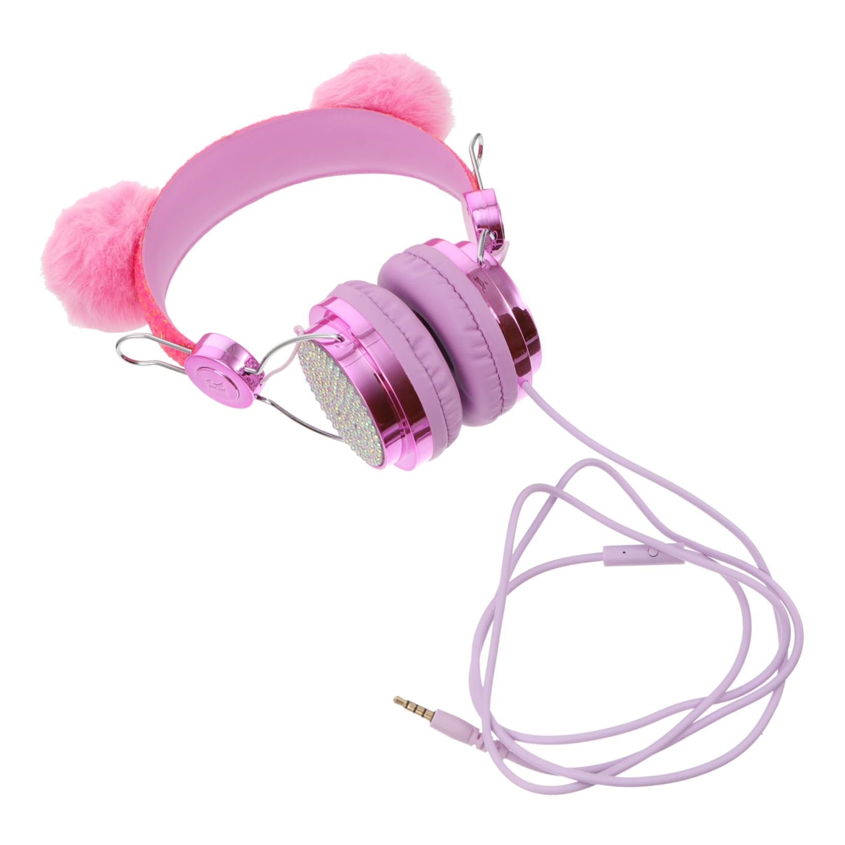 ABOOFAN Kids Headphones with Microphone - Soft Over-Ear Cat Ear Headphones for Children, 3.5mm Jack, Noise Reduction for Online School, Gaming & Travel (Random Colors) - Perfect for Remote Learning, Video Calls & Mobile Devices