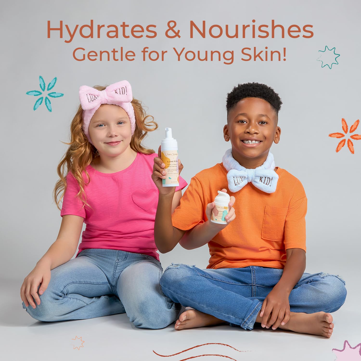 Bare Young Kids Skincare Set - Gentle Face Wash & Moisturizer for Daily Care
