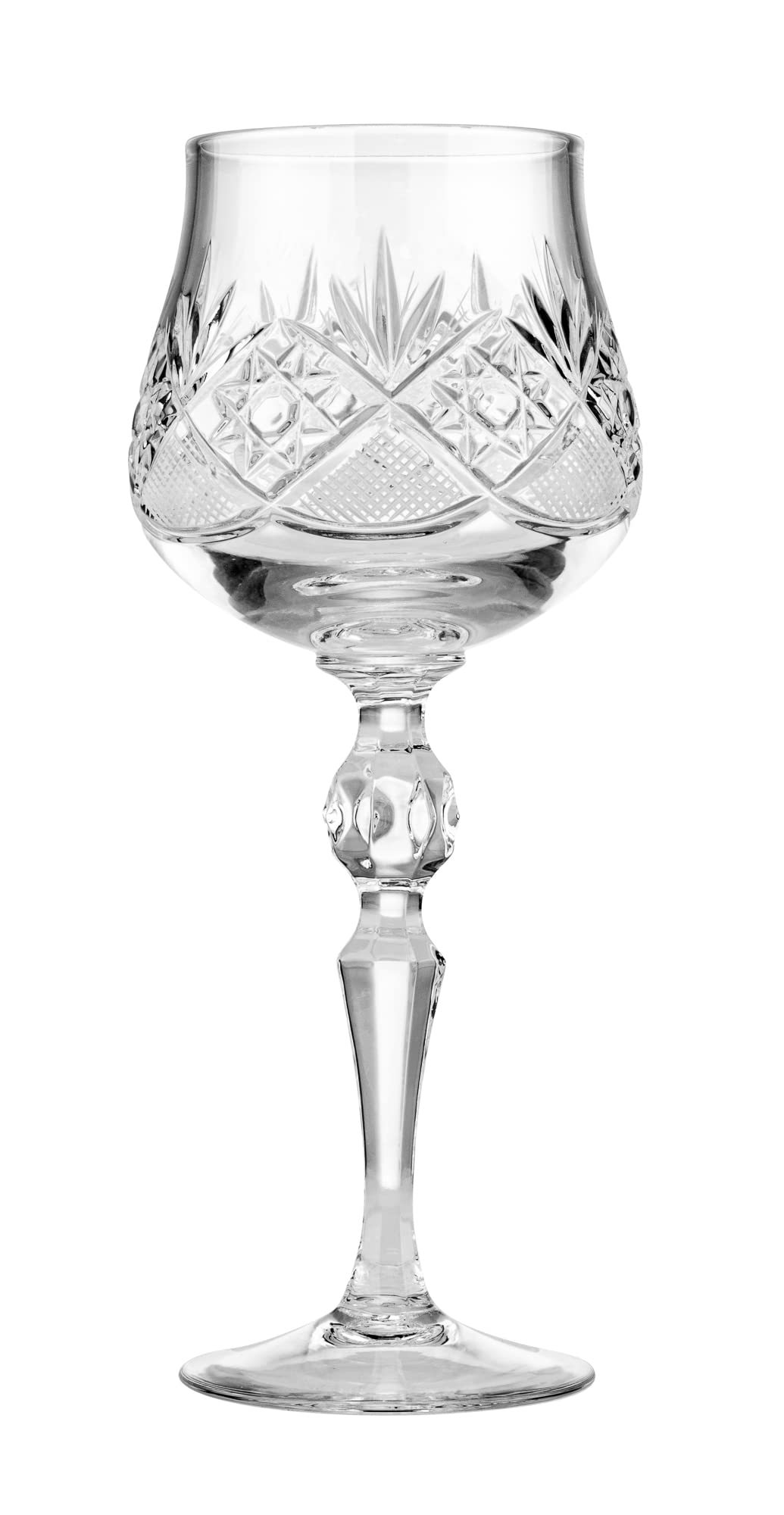 Premium 8 Oz Handmade Crystal Wine Glasses - Long Stem Clear Red & White Wine Goblets, Elegant Wedding Gift Set of 6 - Perfect for Dinner Parties, Anniversary Celebrations & Romantic Date Nights