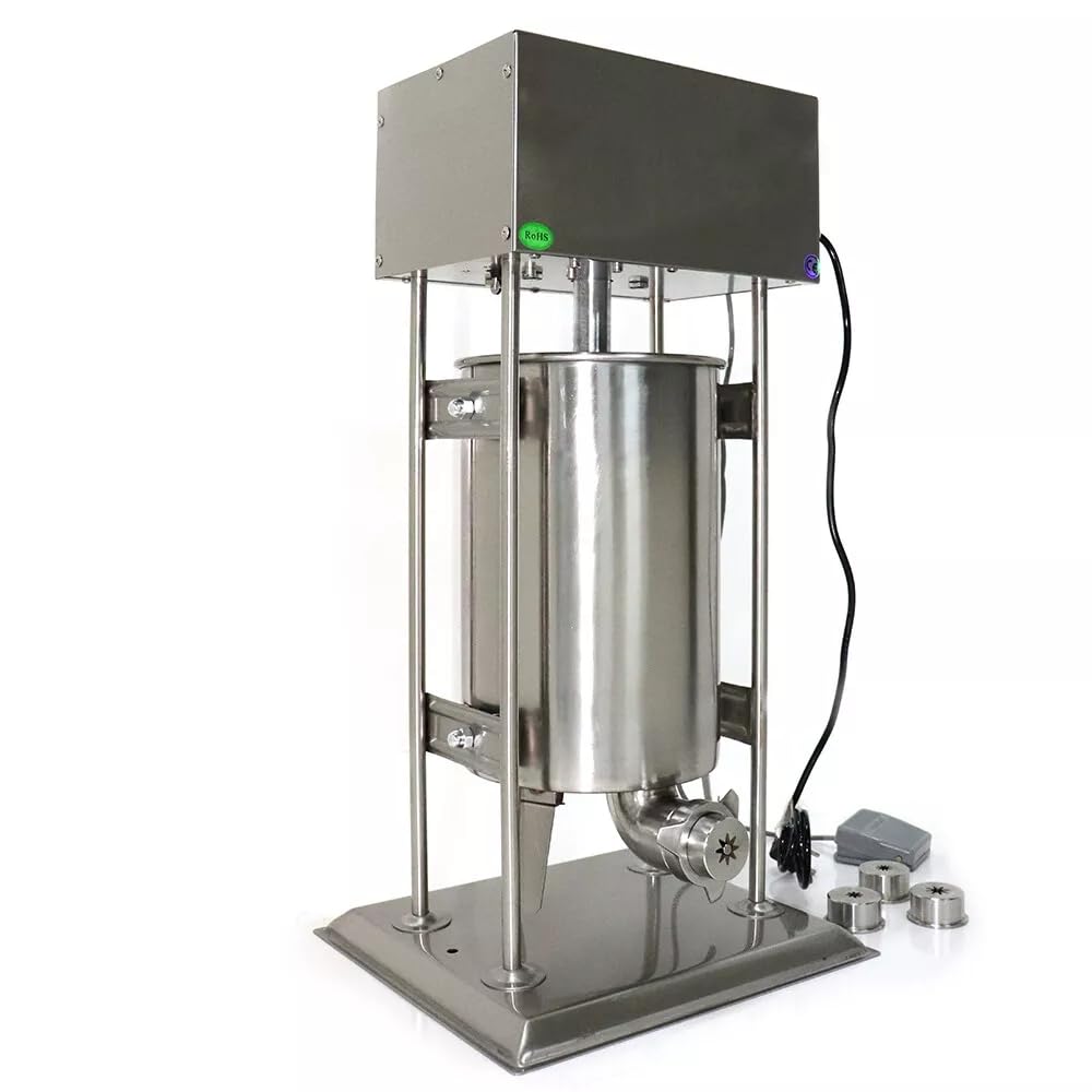 15L Electric Churro Maker Machine 110V 40W with 4 Stainless Steel Nozzles - Adjustable Speed Vertical Churros & Donuts Maker for Bakeries, Restaurants - Perfect for Commercial Kitchens, Food Trucks and Home Baking