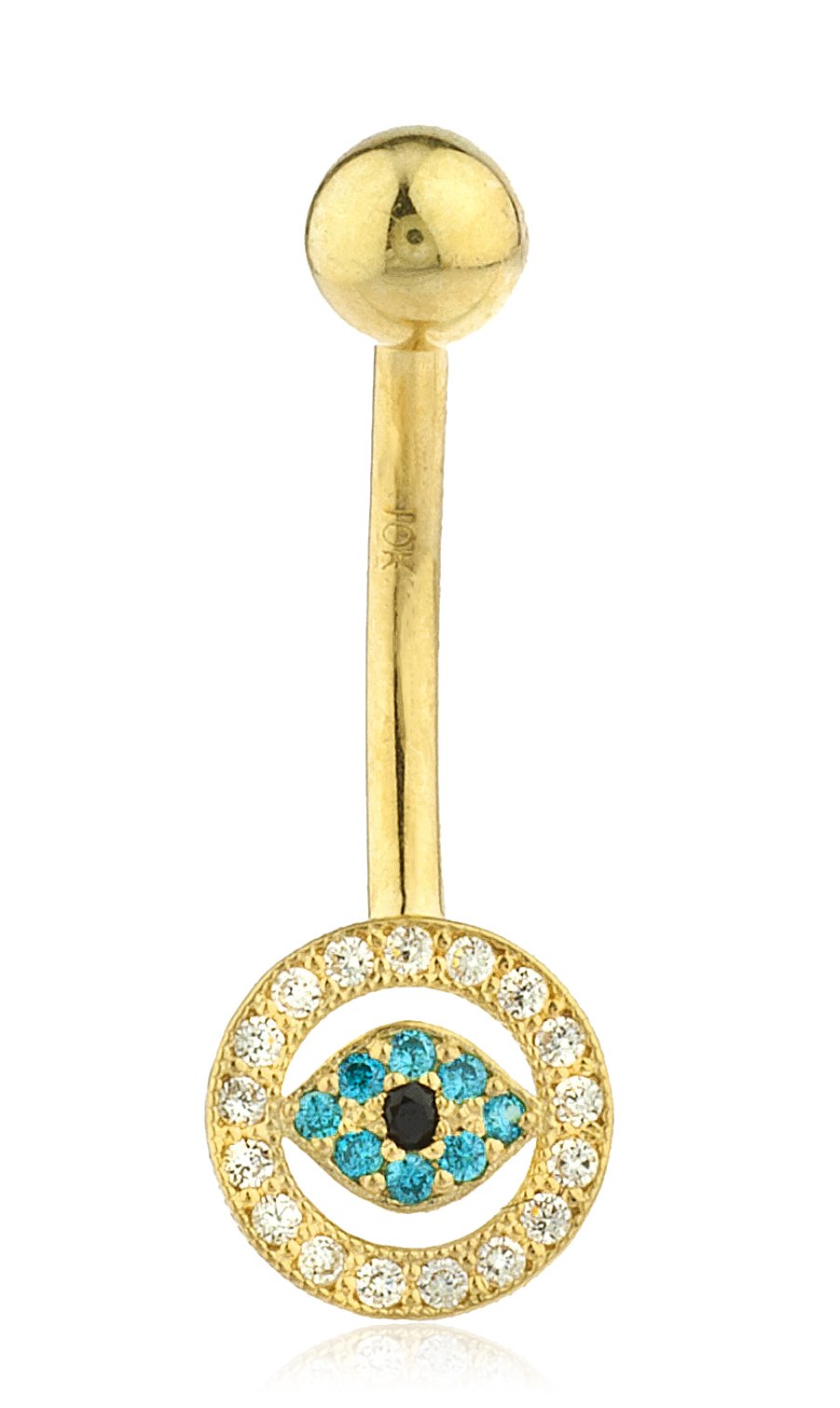 10K White Gold & Yellow Gold Belly Button Rings - Hypoallergenic Navel Piercing Jewelry for Women, Perfect for Everyday Wear, Parties, and Beach Outfits