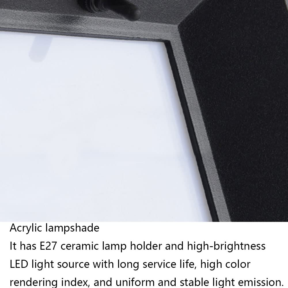 Modern Outdoor Lawn Pillar Light - IP54 Waterproof Landscape Column Light with E27 Base for Patio, Porch, Garden & Fence Lighting | Durable Square Post Light Fixture for Yard, Pathway & Driveway Decoration