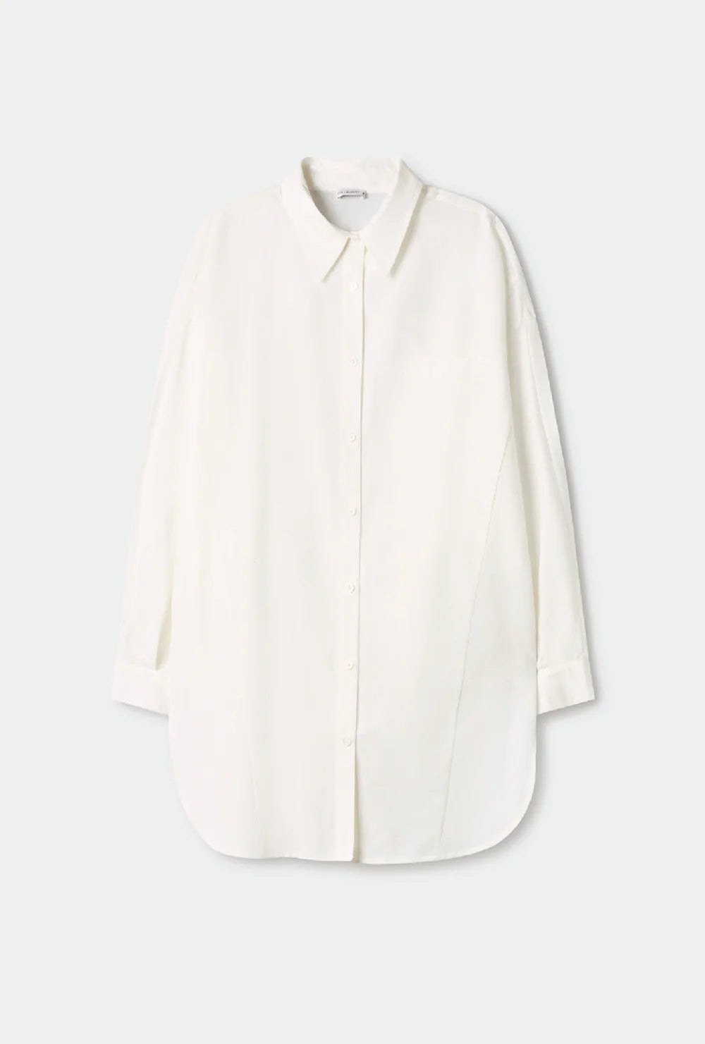 Premium Cotton Silk Blend Round Neck Shirt for Women - Soft & Breathable White Blouse for Casual & Office Wear
