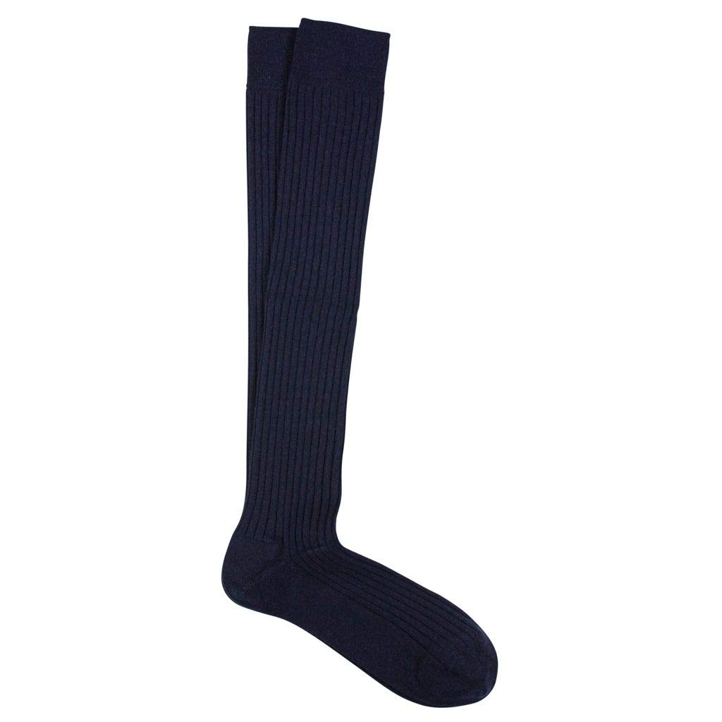 Premium Men's Over The Calf Ribbed Extra Fine Merino Wool Dress Socks - Comfortable & Durable for Business, Office & Formal Occasions