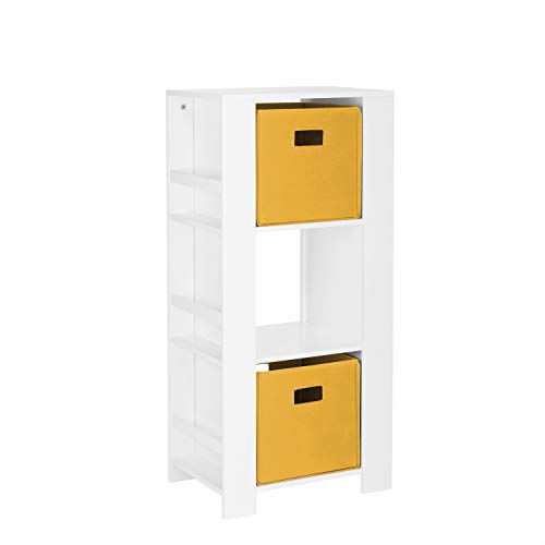 White With Golden Yellow Bins
