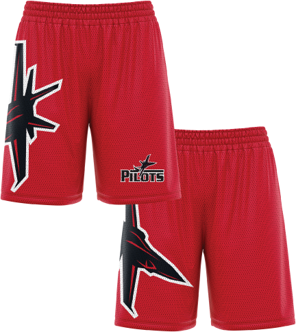 **Pinecrest Pilots Men's Full Dye Athletic Shorts - Lightweight, Quick-Dry for Running, Gym & Casual Wear**
