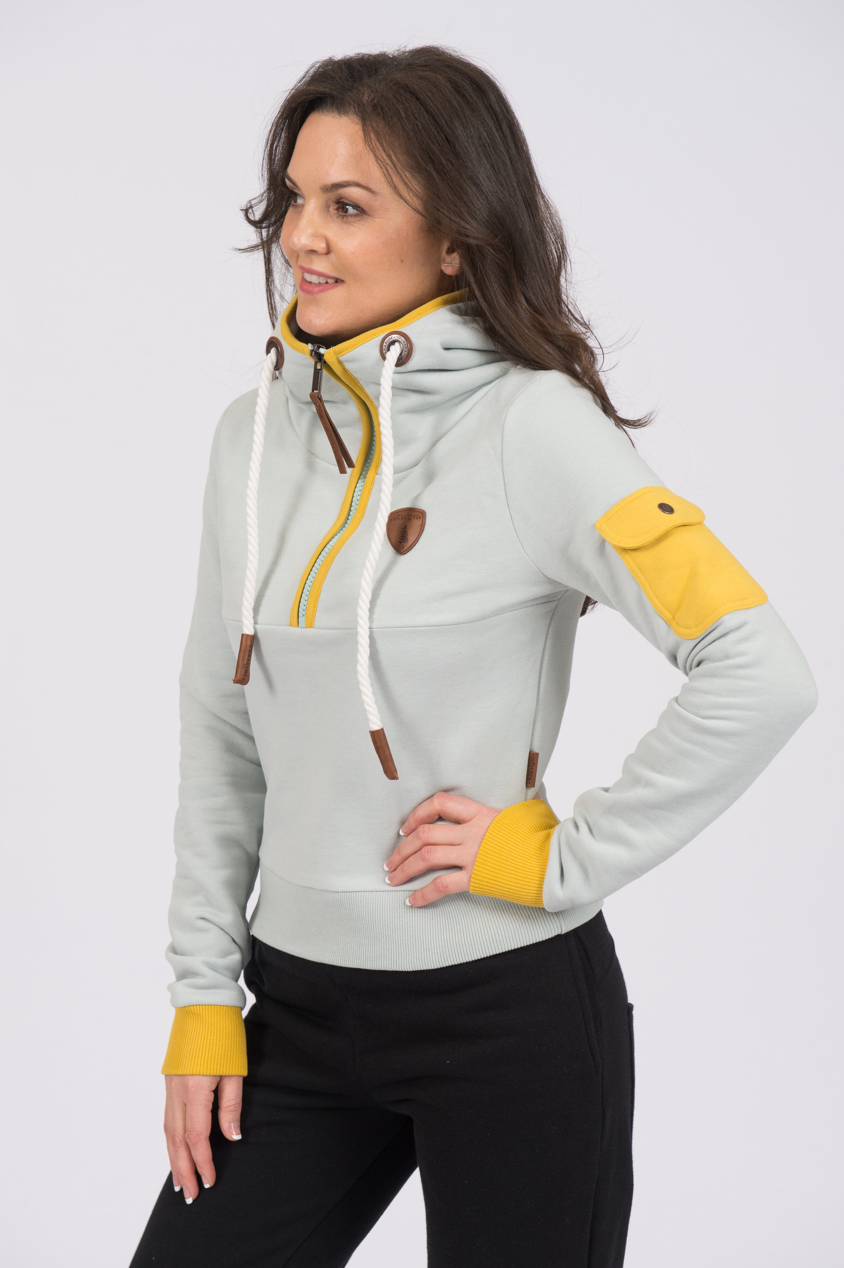 Neva Arctic Sky Half Zip Hoodie for Men & Women - Lightweight Fleece Pullover with Kangaroo Pocket - Perfect for Hiking, Running & Outdoor Activities