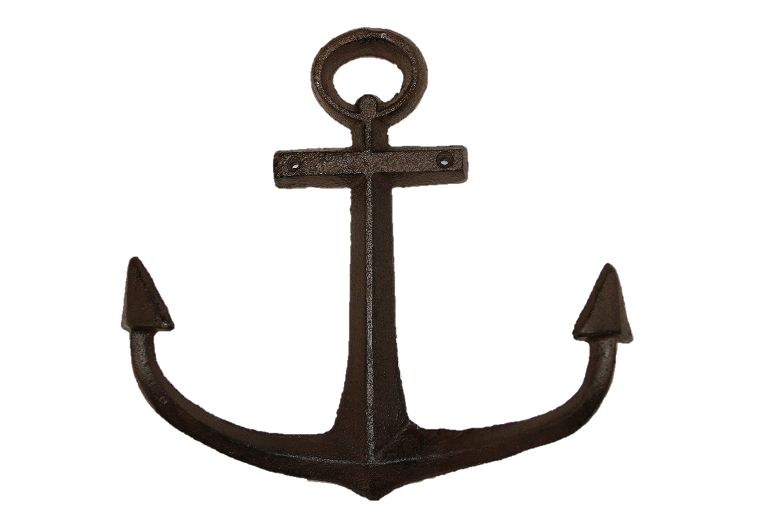 Pack of 4 Large Nautical Wall Anchor Decorations - Heavy Duty Cast Iron Hooks for Coastal Home Decor (BL61b) | Perfect for Beach House, Boat Room & Seaside Themed Interior Design