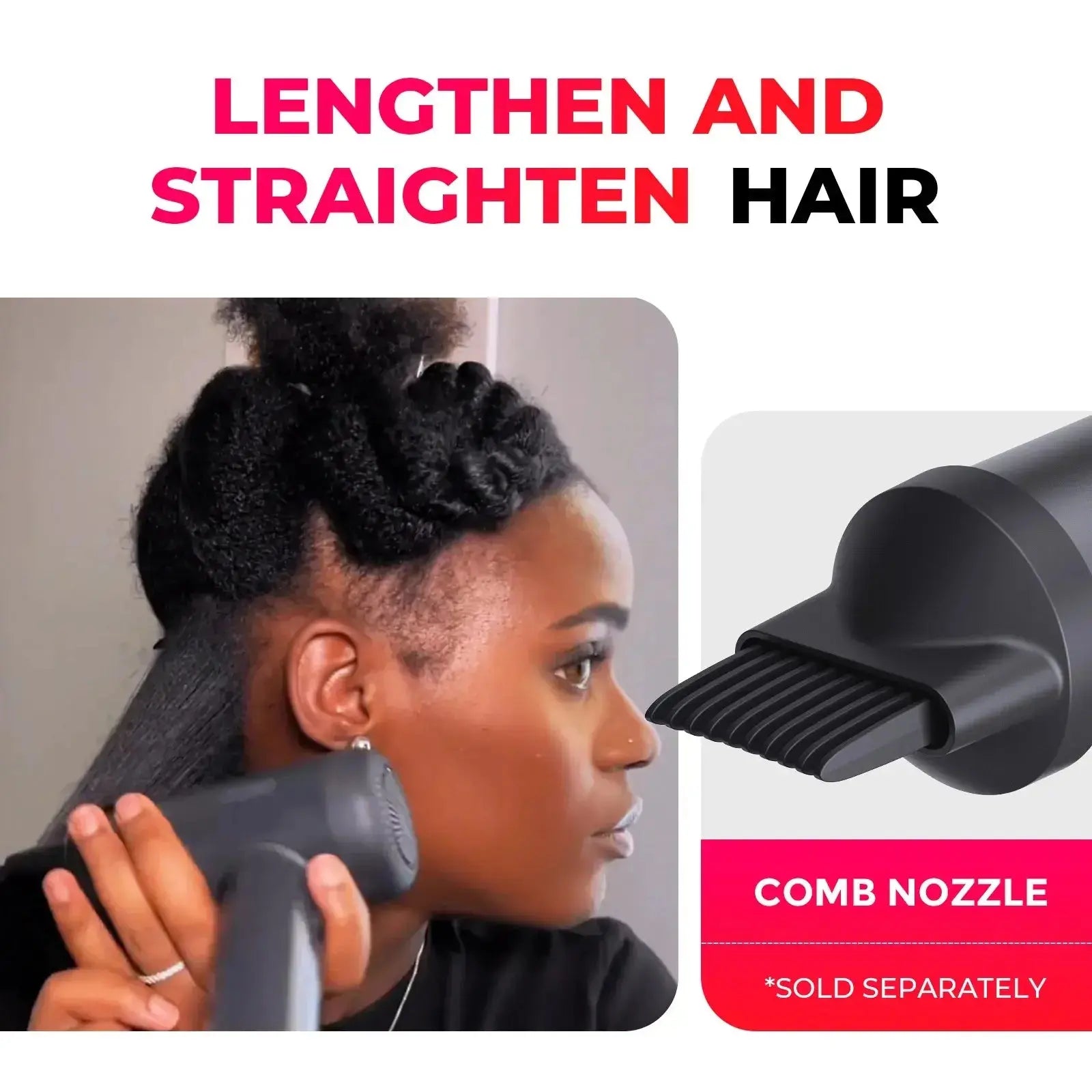 TYMO AIRHYPE LITE Hair Straightener Brush - Professional Ionic Ceramic Flat Iron for Frizz-Free, Shiny Hair - Perfect for Home, Travel & Salon Use