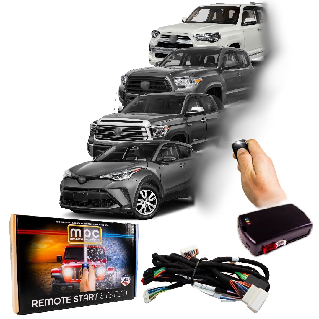 Toyota Remote Start Kit - Compatible with C-HR, 4Runner, Tacoma & Tundra 2020-2022 Models | Plug & Play T-Harness for Easy Installation | 3X Push Lock Start System | Perfect for Cold Mornings & Secure Keyless Entry
