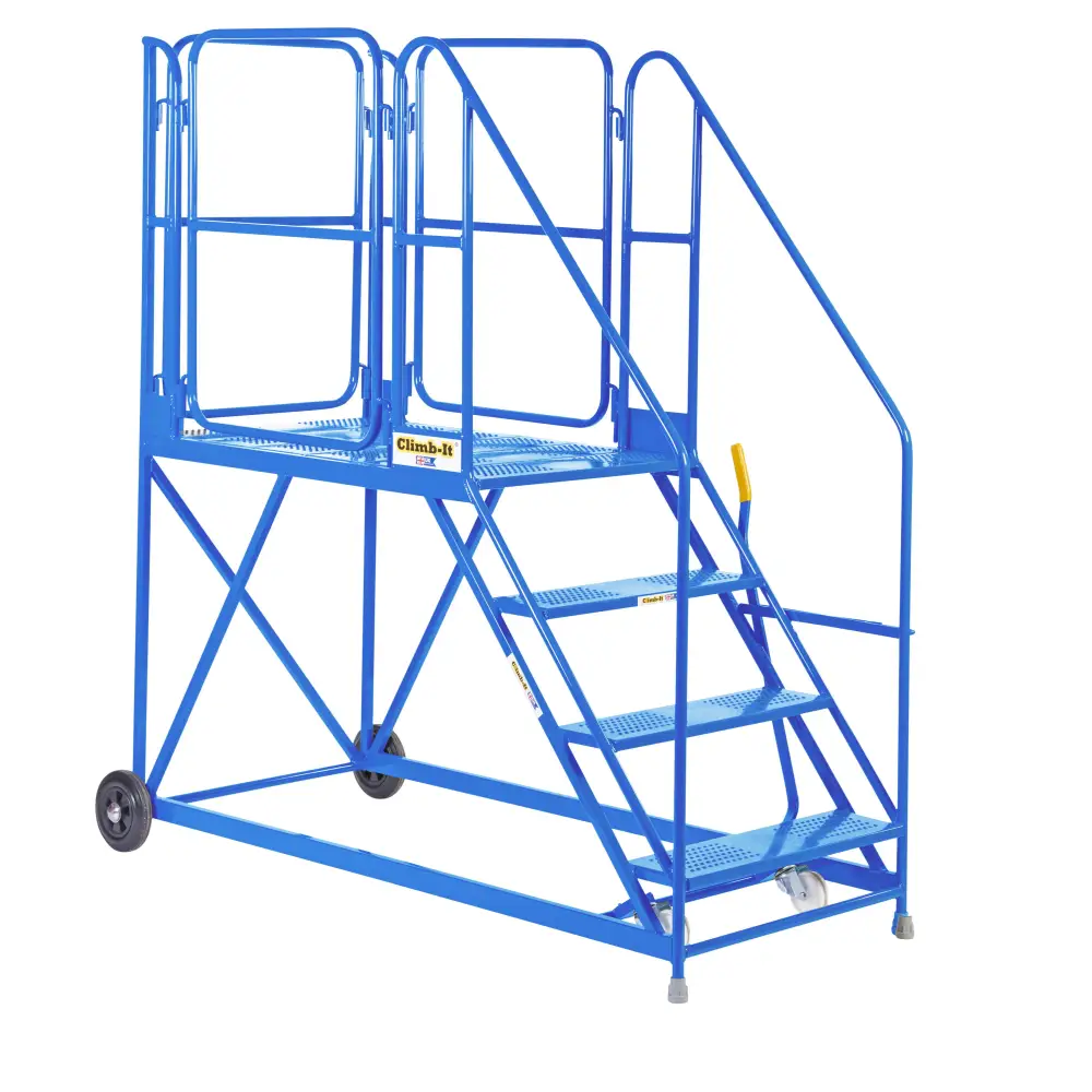 Climb It UK Easy Slope Work Platform - 1200mm Height Adjustable Scaffolding for Construction & Roofing | Durable & Portable Worksite Solution