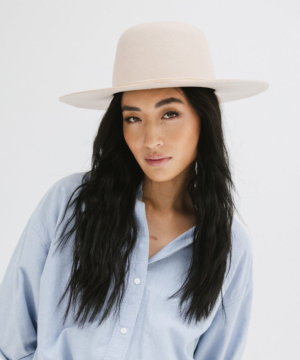 Rue Open Crown Hat - Stylish Summer Sun Hat for Women, Wide Brim Floppy Hat for Beach, Garden & Outdoor Activities