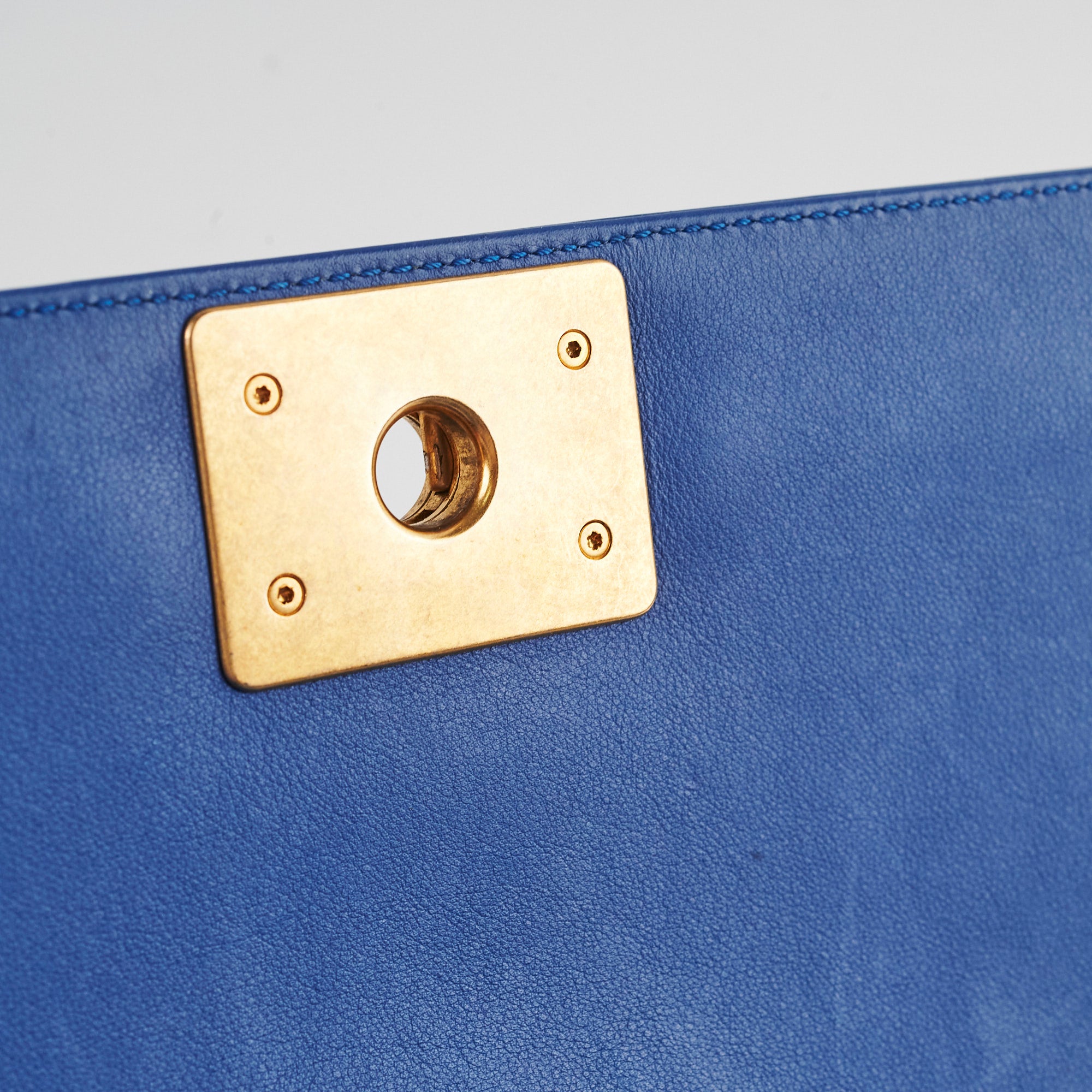 Chanel Old Medium Boy Bag in Blue - 27 Series Luxury Handbag for Women | Perfect for Evening Events, Parties & Special Occasions