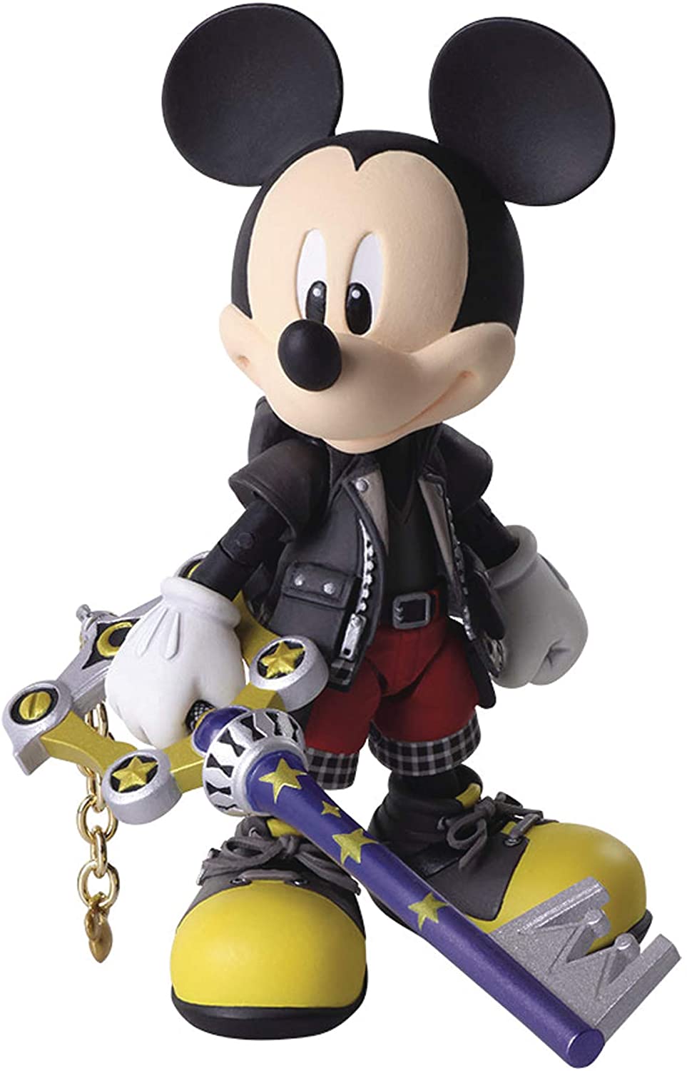 Bring Arts Kingdom Hearts III King Mickey Action Figure by Square Enix - Collectible Disney Video Game Character for Display & Cosplay