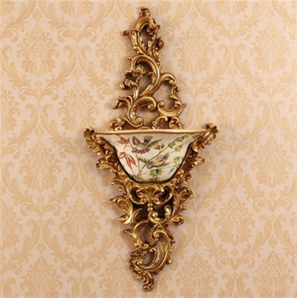 JF-XUAN Wall-Mounted Flower Pot with Dried Flowers & Birds - Stylish Home Decor for Living Room, Hotel, Corridor (41x33x12cm) - Perfect Housewarming Gift & Beautiful Wall Art for Boho, Farmhouse, or Modern Interior Design