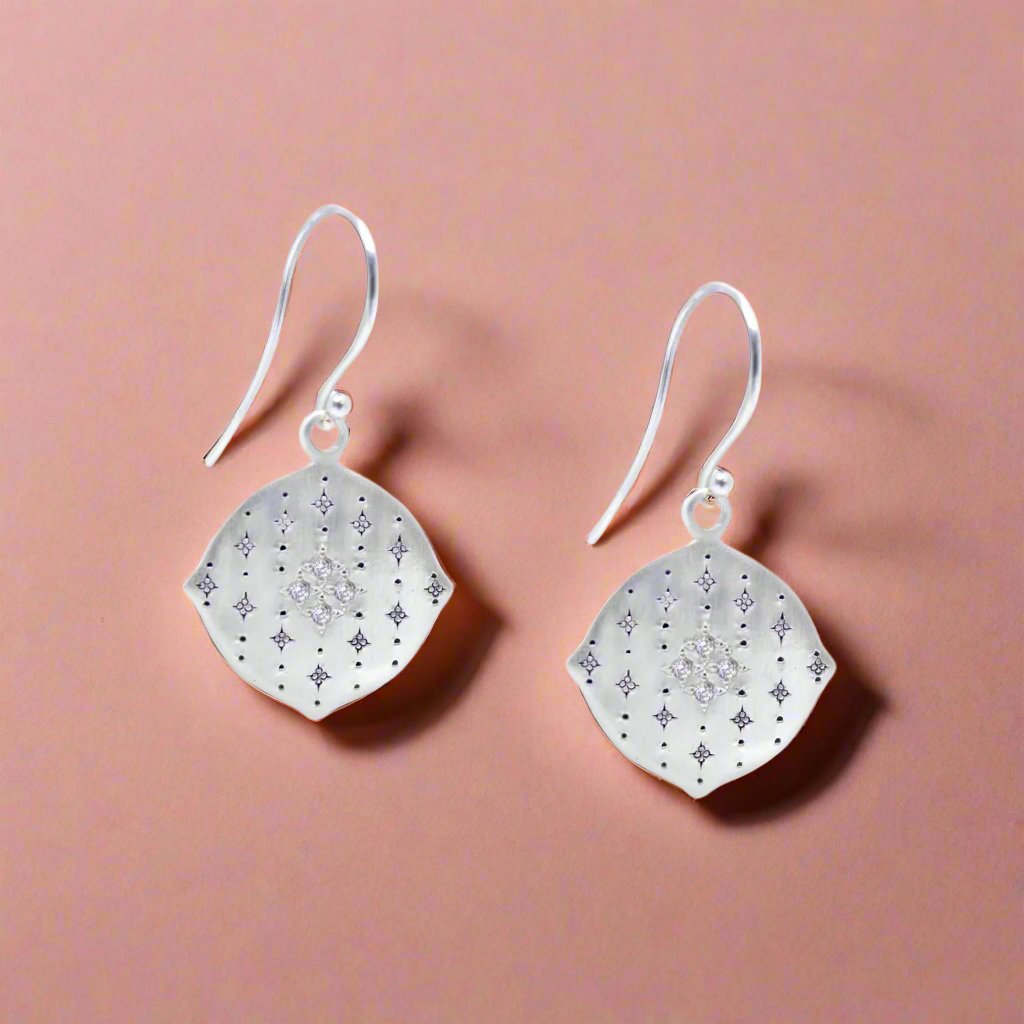Diamond Sky Earrings – Elegant Sterling Silver Dangle Earrings for Women | Perfect for Weddings, Parties & Special Occasions