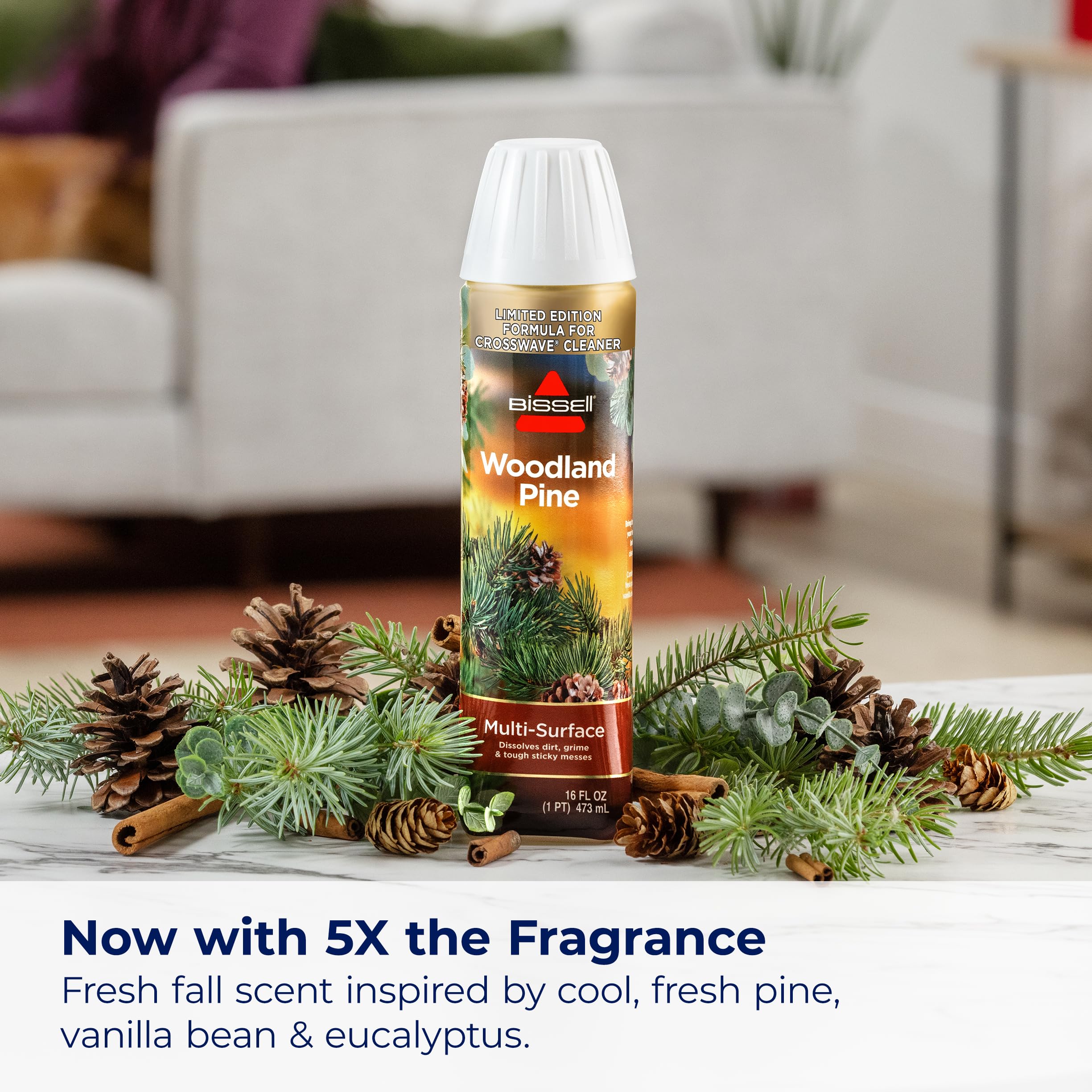 BISSELL Limited Edition Woodland Pine Multi-Surface Floor Cleaner - All-Purpose Cleaning Solution for Hardwood, Tile & Laminate Floors - Perfect for Homes with Pets & Kids