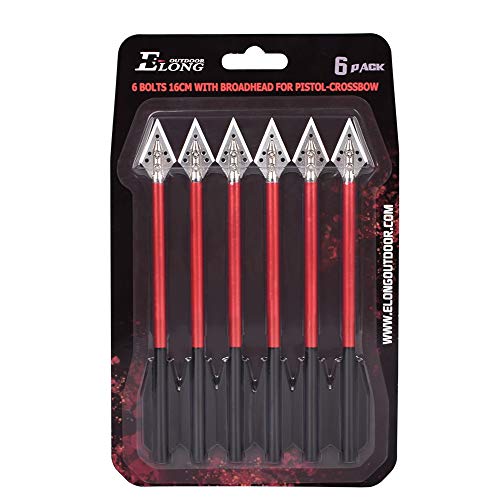 6 pcs Red Shaft Black Vanes