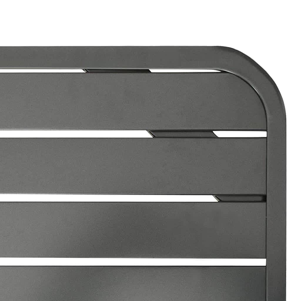Dark Gray Steel Dining Table for Outdoor Patio, Balcony, or Bistro - 70.9\