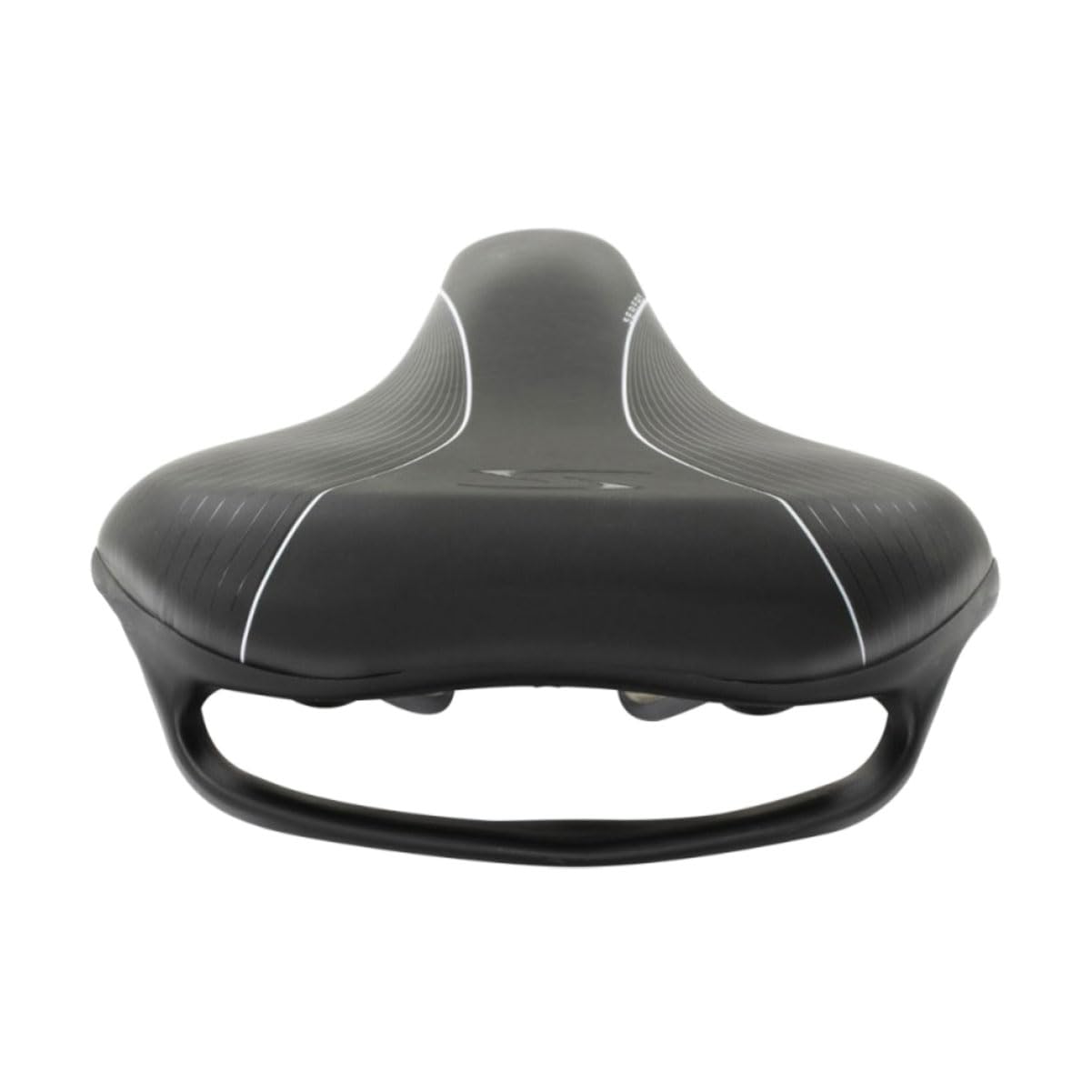Serfas Hybrid City Vinyl Bike Saddle - Comfortable Commuter Bicycle Seat for Urban Cycling, Road Bikes & Exercise Bikes - Perfect for Daily Rides, Fitness Training & Long-Distance Cycling