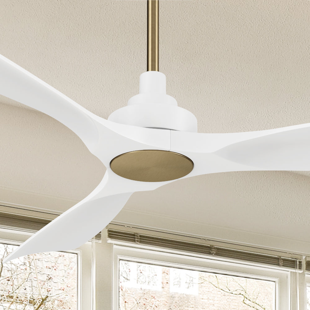52 Inch Smart Ceiling Fan with Remote Control & WiFi Connectivity - Ideal for Living Room, Bedroom, and Indoor Spaces (No LED Light)