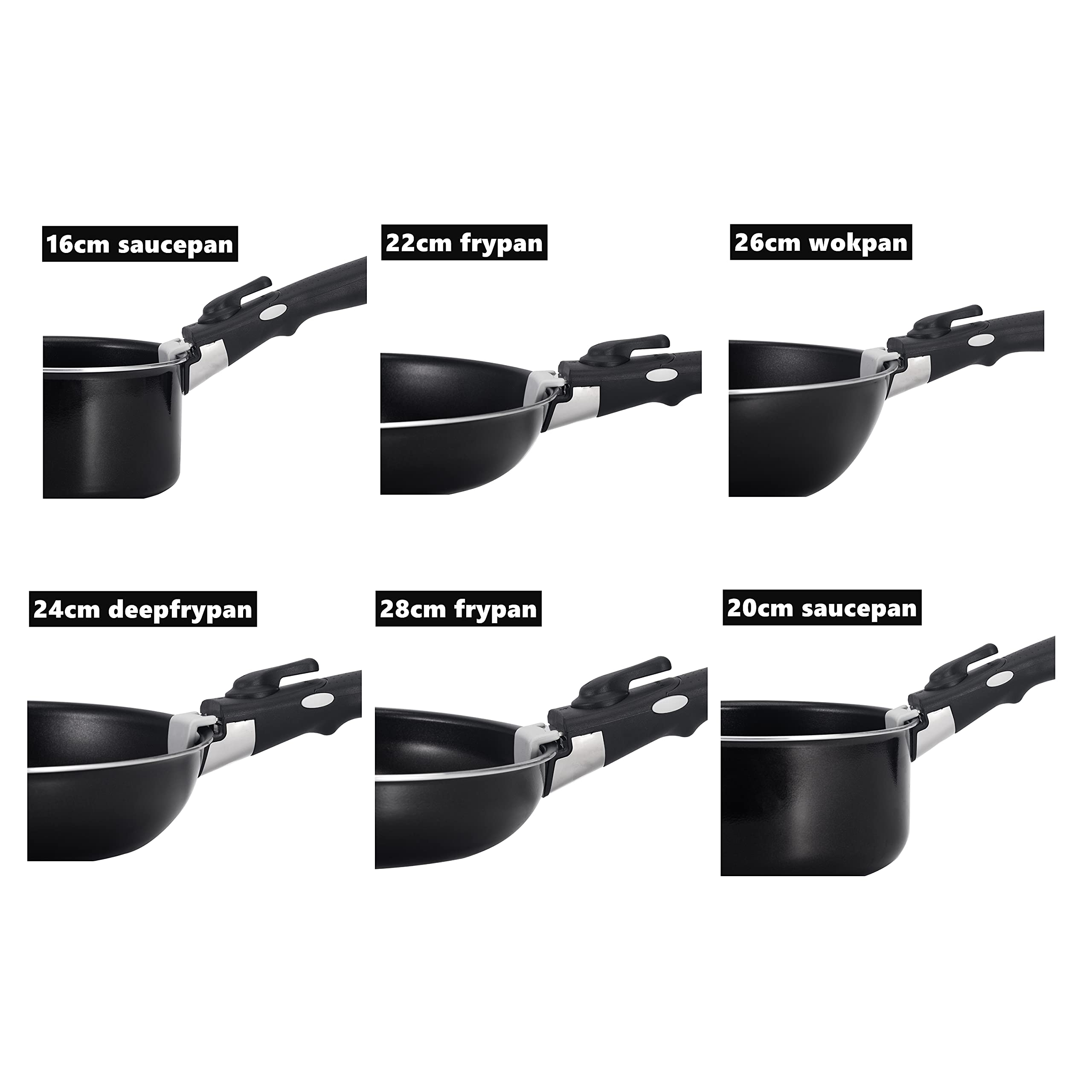 24-Piece Non-Stick Cookware Set with Removable Handles - Stackable Pots and Pans for RV, Camping & Home Use - Oven, Induction, Gas & Electric Stovetop Safe - Includes Silicone Pastry Mat - Dishwasher Safe - Perfect for Outdoor Adventures, Small Kitchens & Family Cooking