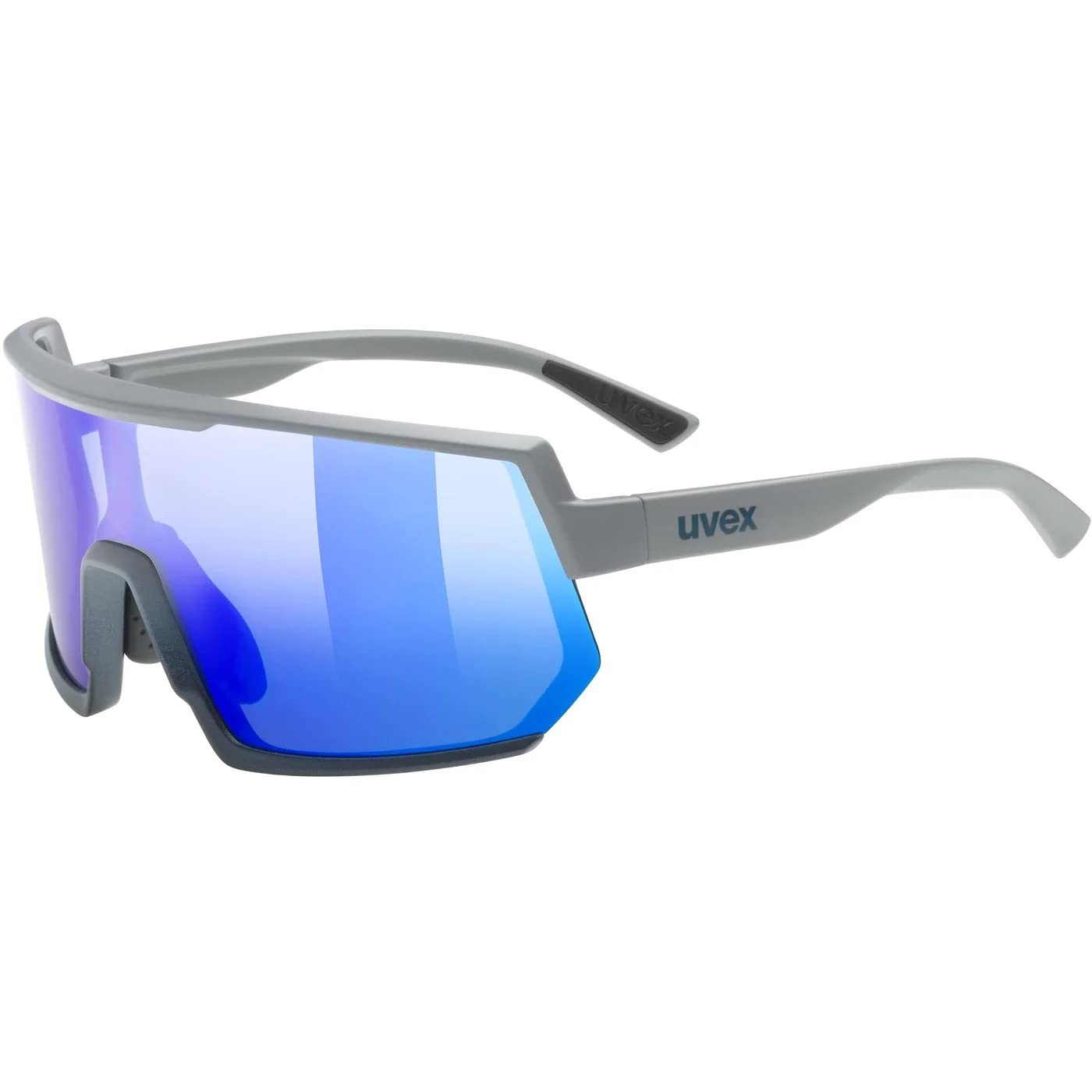 UVEX Casual Oval Sports Glasses - Rhino Deep Space Matte/Blue Frame - One Size - Perfect for Cycling, Running & Outdoor Activities