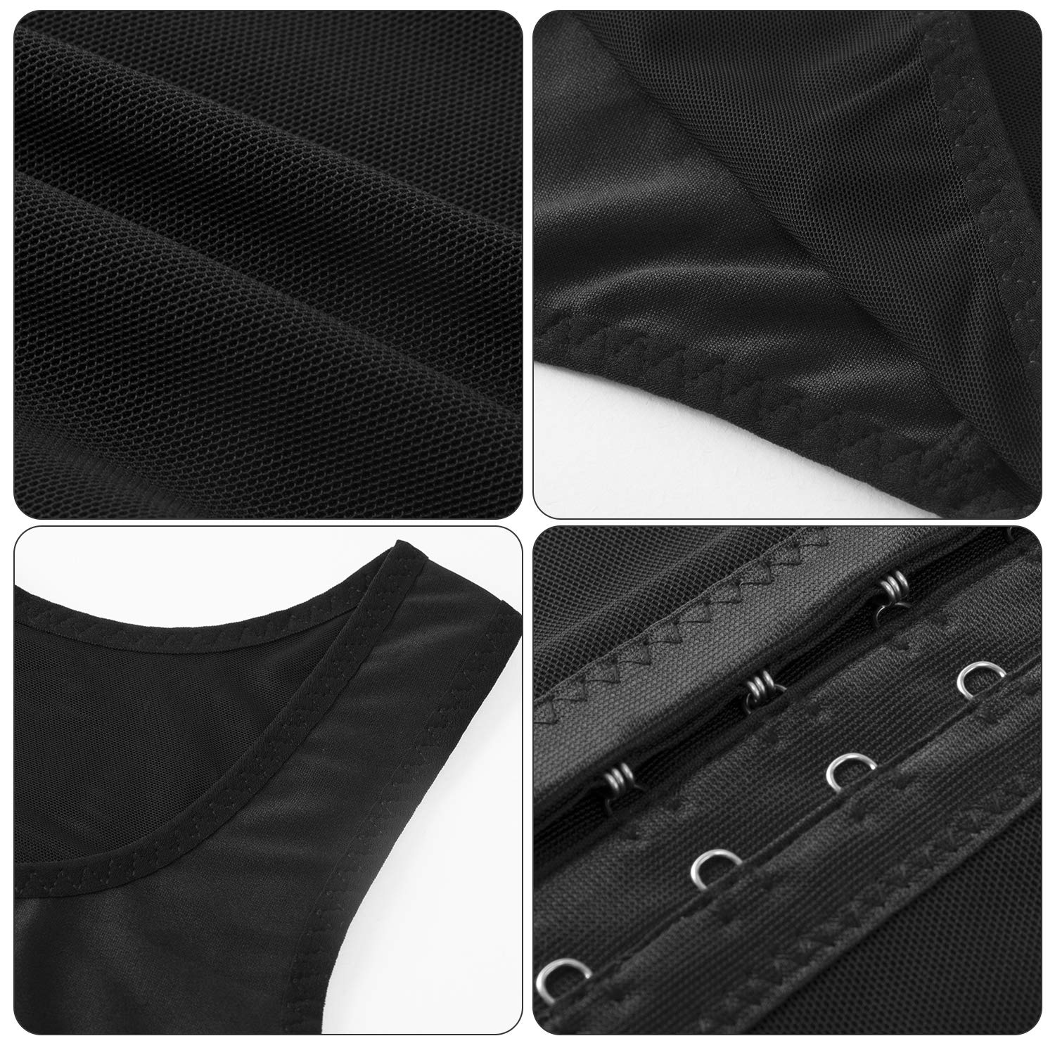 Women's Corset Sports Bra - Hook Vest Top with Straps, Slim Fit Tank for Workout & Binders - Perfect for Yoga, Gym, Running & Tomboy Fashion