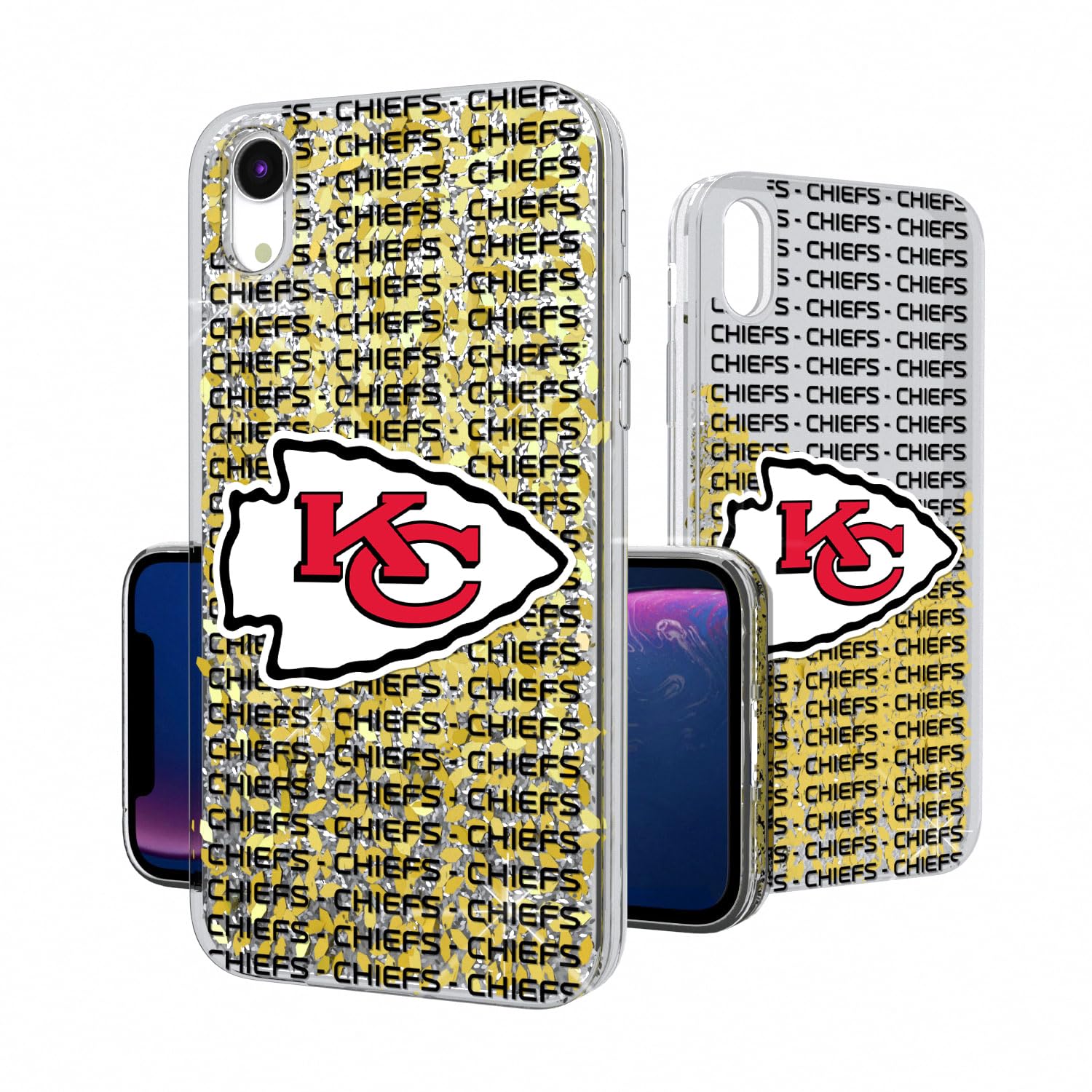 Kansas City Chiefs Glitter iPhone Case - Durable Protective Cover for iPhone 12/13/14/15 Pro Max - Perfect for Game Day, Tailgating & Chiefs Fan Gifts