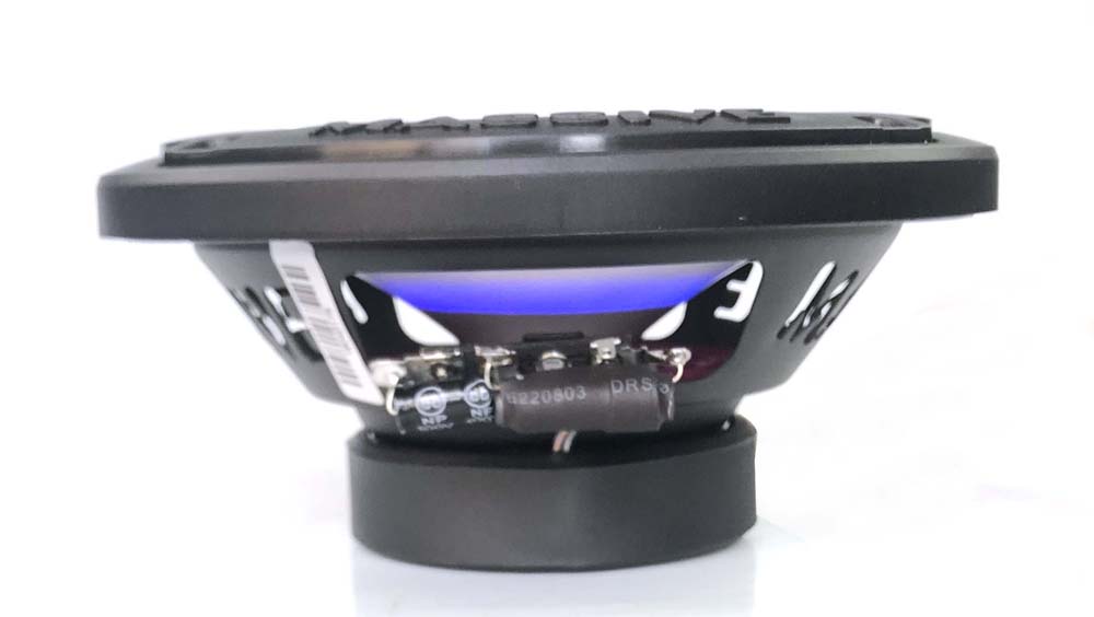 6.5 Inch 80 Watt Marine Coaxial LED Speakers - Waterproof Boat Audio System for Outdoor & Marine Use (Pair) - Perfect for Boats, Yachts, and Water Sports