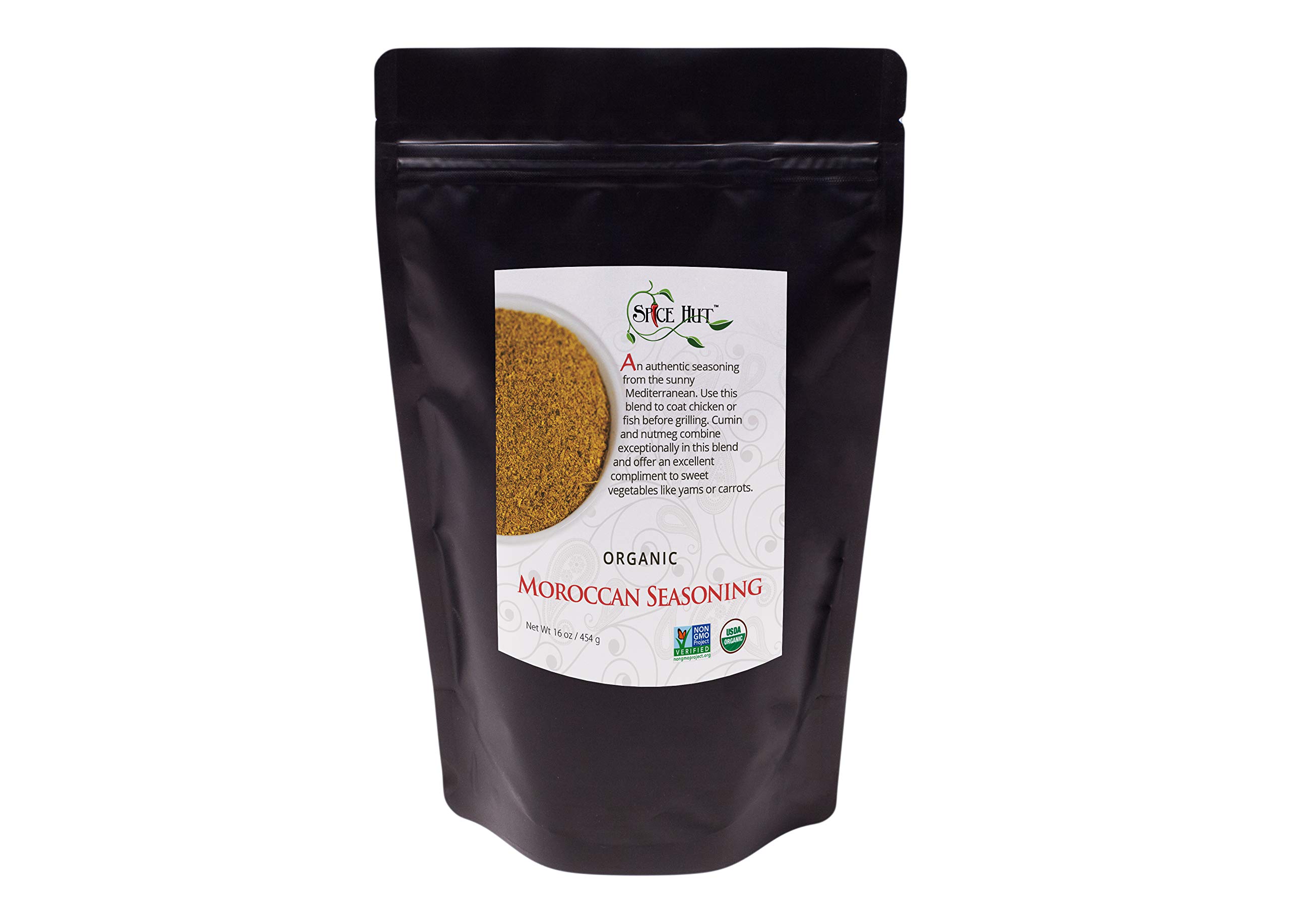 Organic Moroccan Seasoning Blend - Mediterranean Spice Mix for Meat, Vegetables & Chicken | 16oz | Perfect for Grilling, Roasting & Meal Prep | The Spice Hut