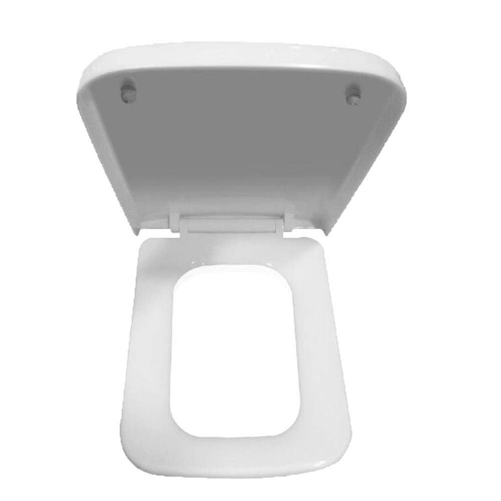 Lxrzls Square Trapezoid Toilet Seat with Soft Close Quick Release - D-Shaped Bathroom Toilet Lid Cover for Modern Homes | Perfect for Quick Installation & Hygienic Bathroom Upgrade