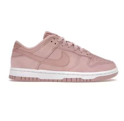 Nike Women's Dunk Low Premium MF Sneakers - Pink Oxford & White | Casual Fashion Shoes for Women | Perfect for Streetwear, Gym & Everyday Wear