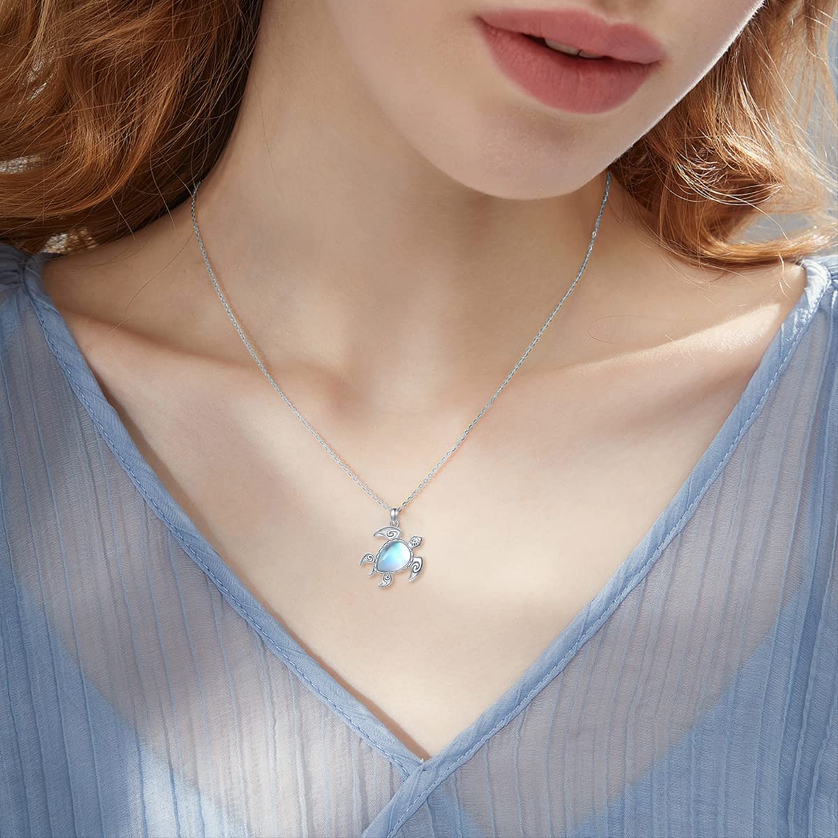 TOUPOP Sterling Silver Tropical Palm Tree & Crystal Sea Turtle Pendant Necklace - Ocean Themed Jewelry for Women, Perfect Summer Gift for Beach Lovers & Marine Life Enthusiasts