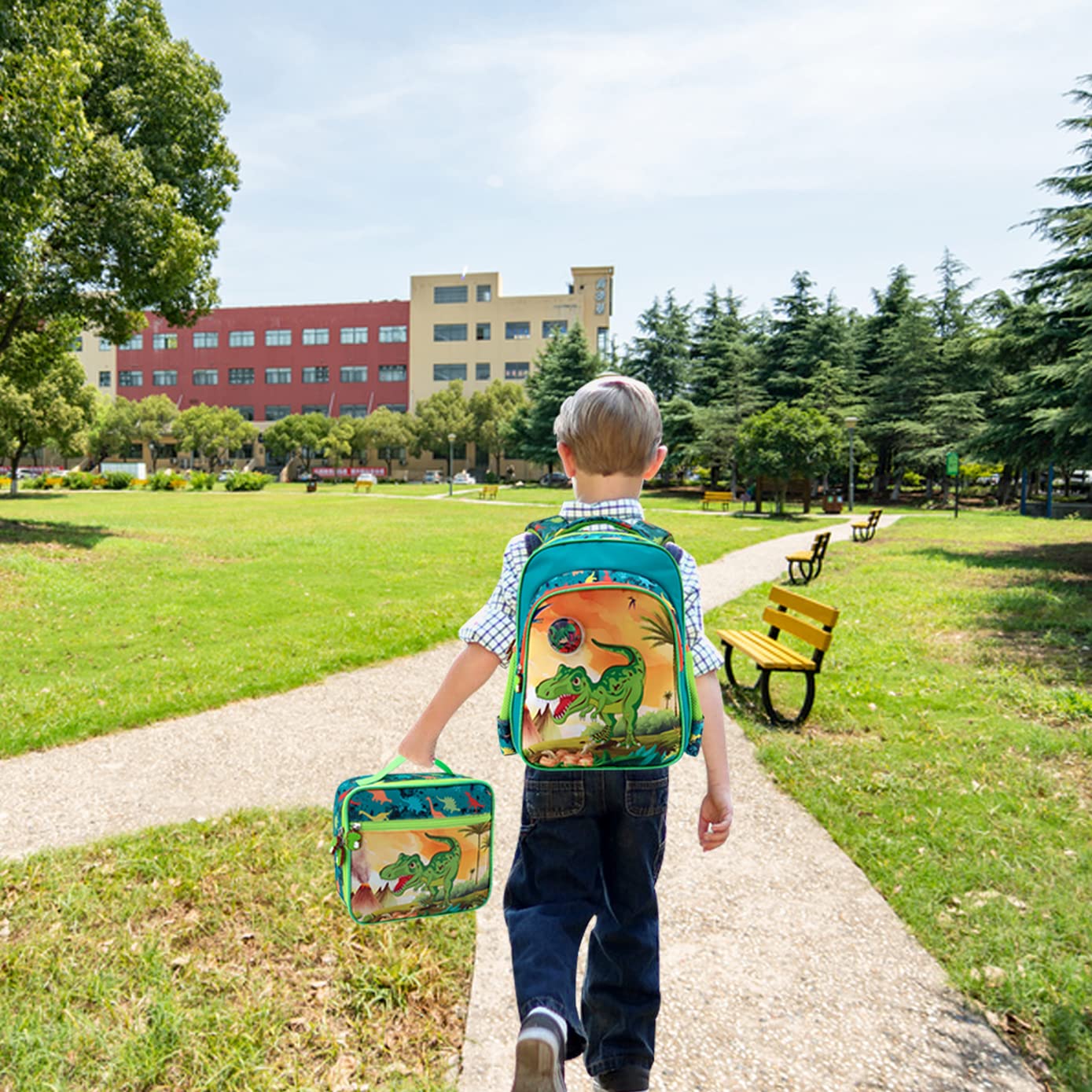 Kids Backpack with Changing Lenticular Design - Durable School Backpack Set with Lunch Box for Boys & Girls | Perfect for School, Travel & Outdoor Adventures