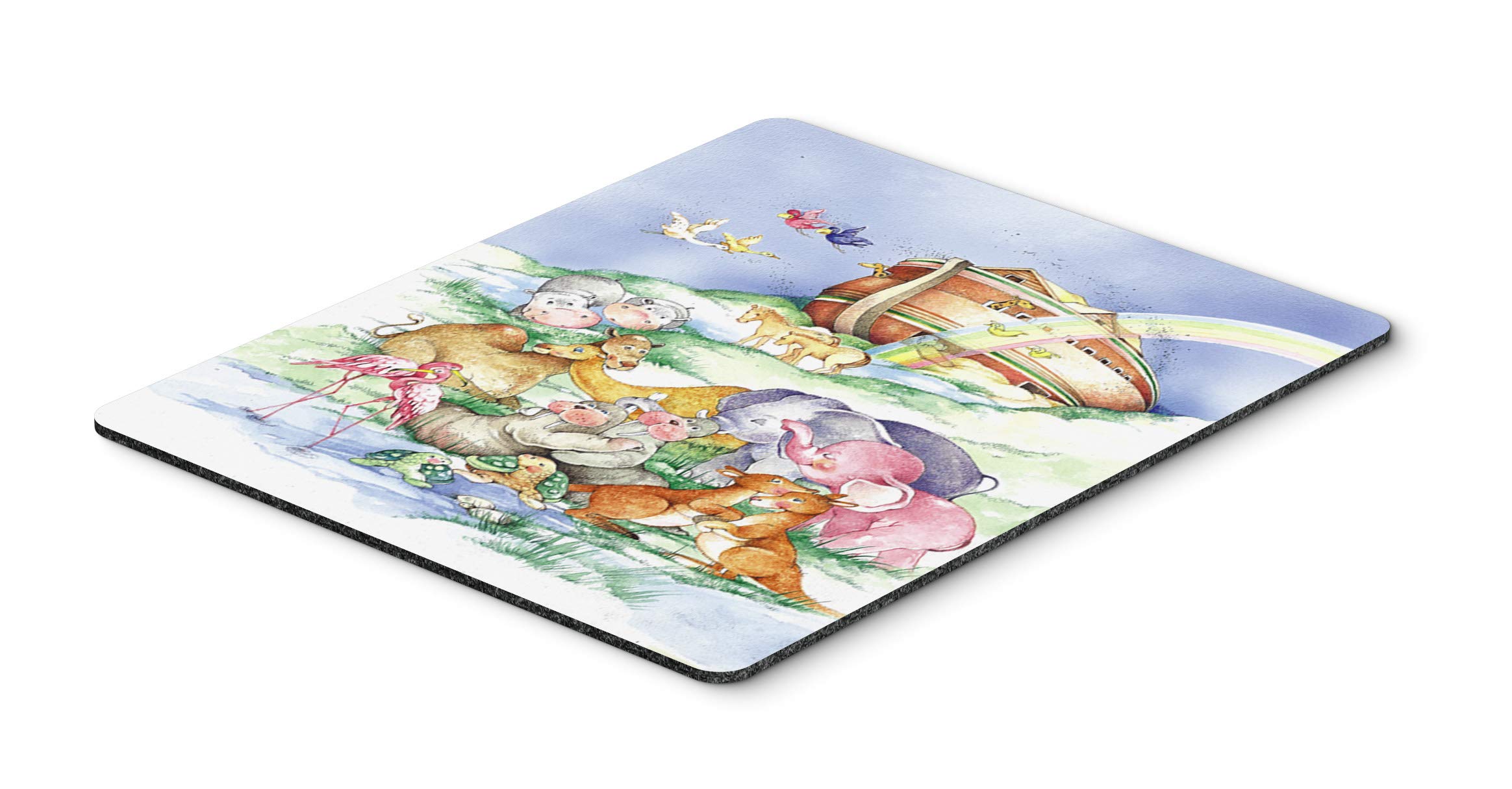 Noah's Ark Mouse Pad & Hot Pad - Large Washable Non-Slip Desk Mat for Home Office, Gaming, Computer & Laptop Use - Perfect Workstation Accessory for Comfort & Style