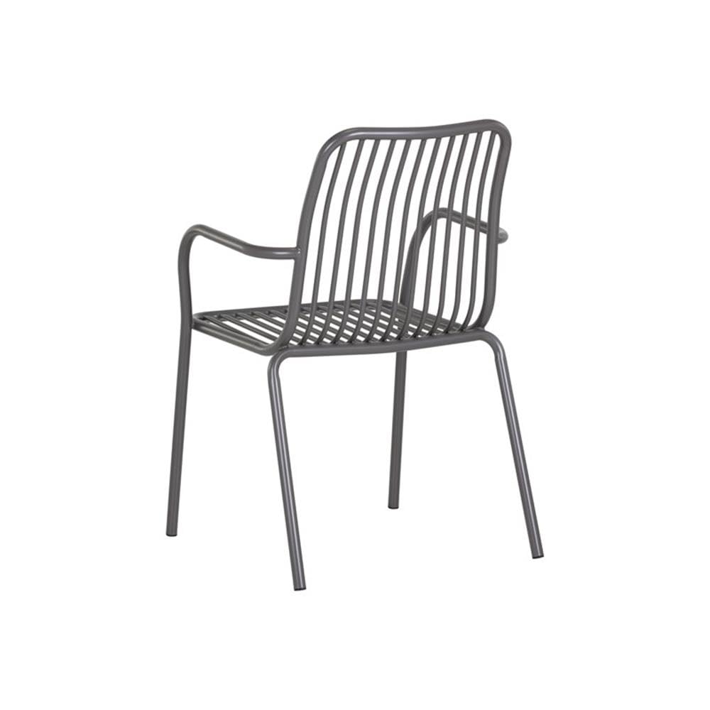 Dark Grey Cypress Outdoor Dining Chairs (Set of 2) - Weather-Resistant Patio Furniture for Backyard, Garden & Poolside Dining