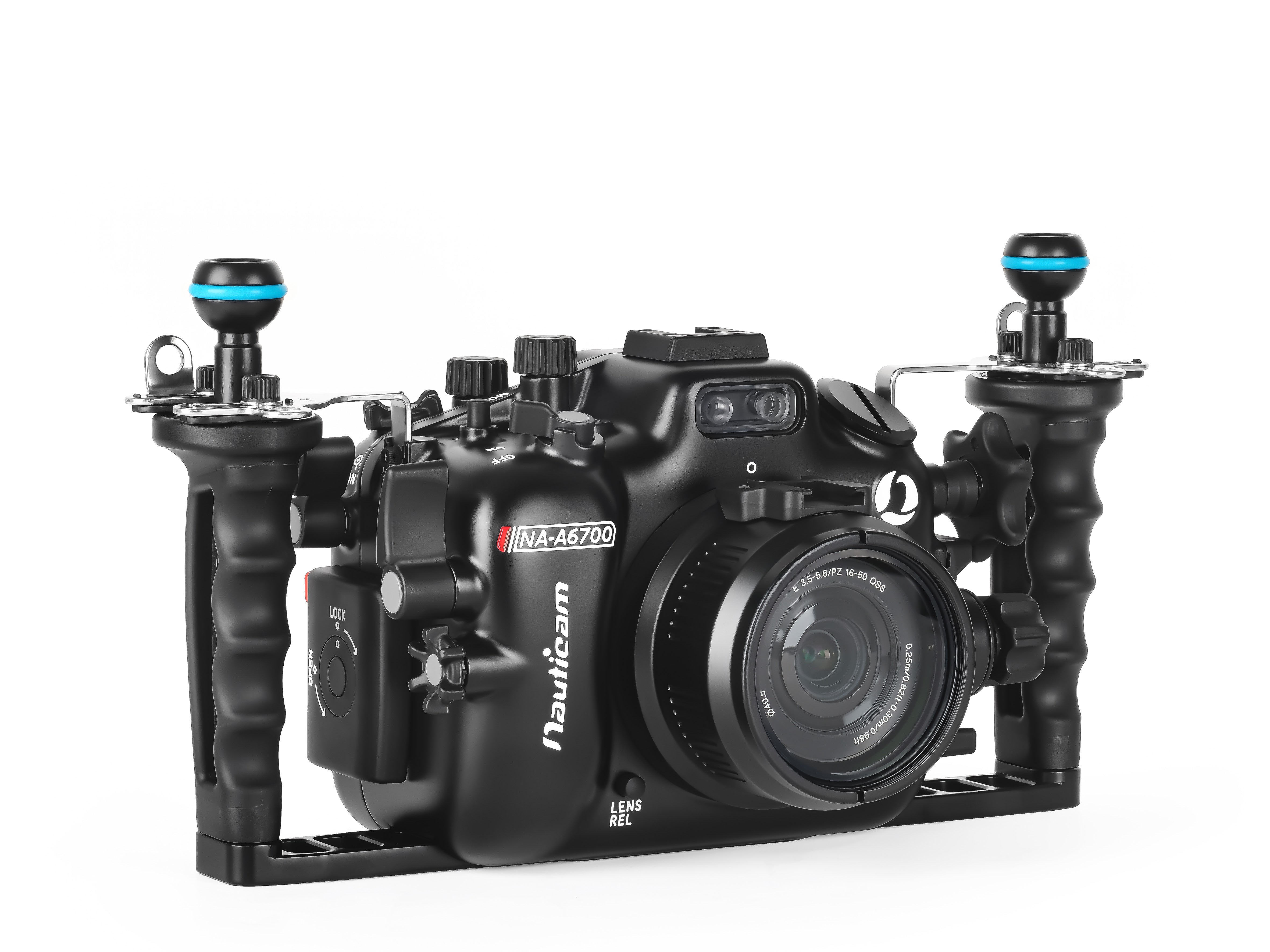 Waterproof Underwater Housing for Sony A6700 Camera - Scuba Diving & Snorkeling Photography Case for Marine Adventures