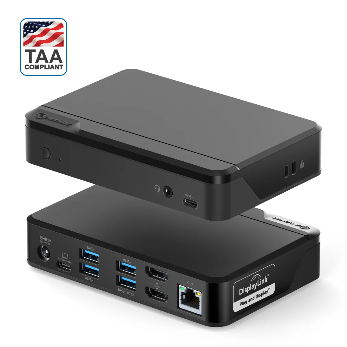 Universal Twin HD Docking Station with USB C & USB A Ports - Dual Monitor 1080p@60Hz for Laptop, PC & Mac - Perfect for Home Office, Gaming & Video Conferencing