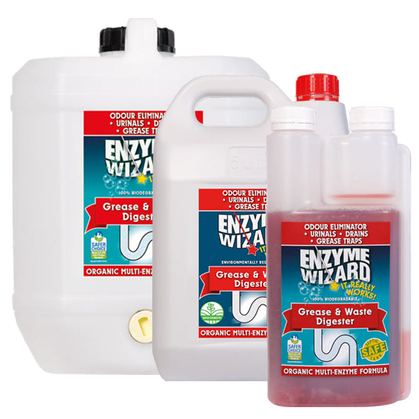 Enzyme Wizard Grease & Waste Digester - Organic Drain Cleaner for Kitchen Sink, Shower & Septic System | Fast-Acting, Eco-Friendly Drain Maintenance Solution