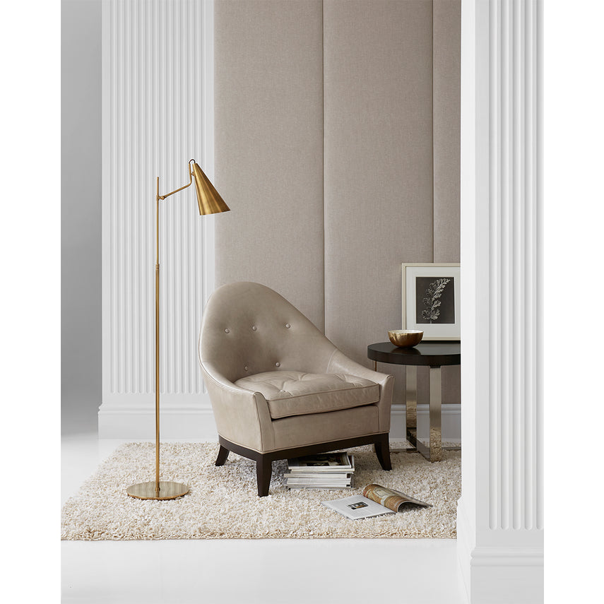 Modern Clemente Floor Lamp - Adjustable Height, Multiple Finishes (Black, White, Bronze) for Living Room, Bedroom & Office Lighting