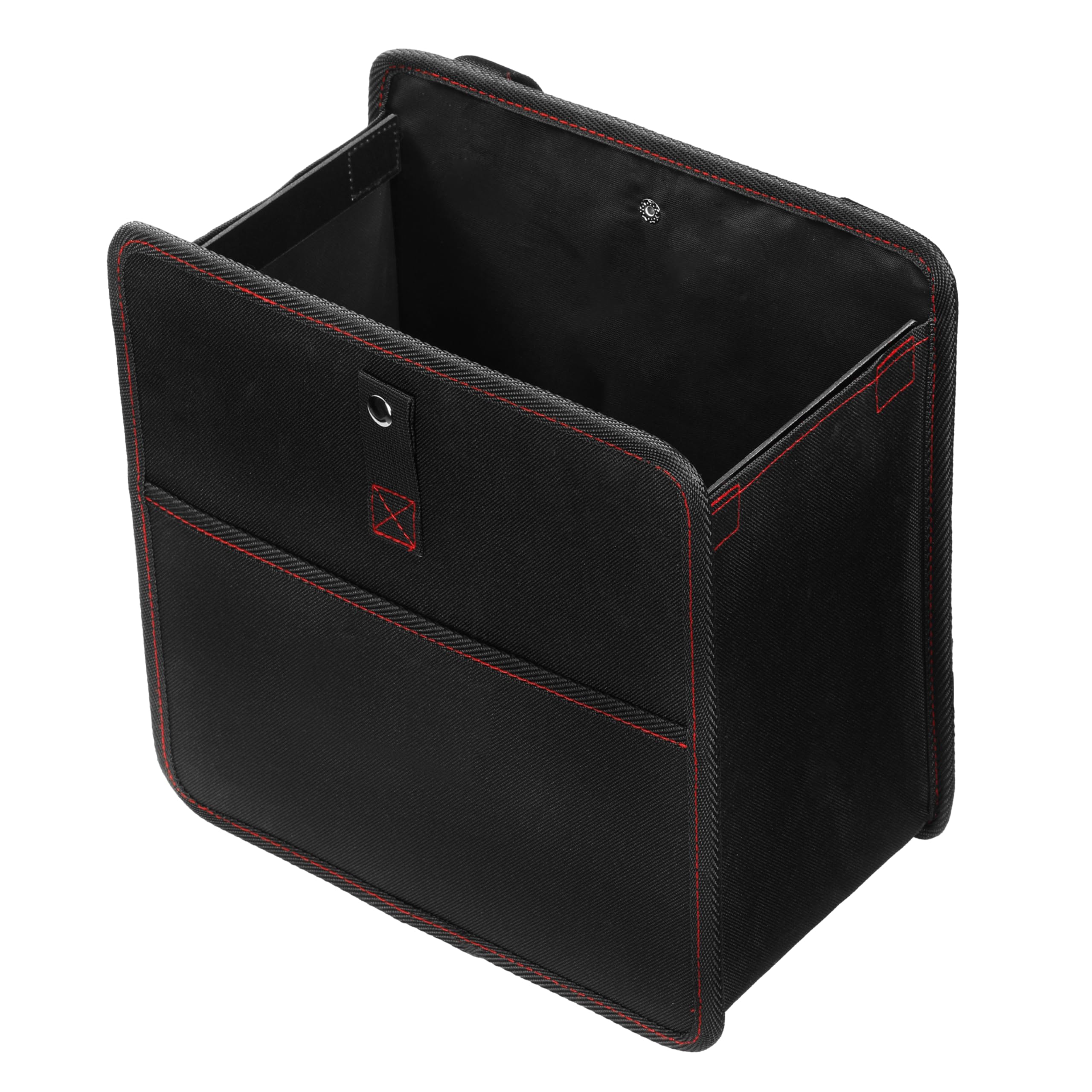 Simple Deluxe 3 Gallon Car Trash Can with Storage Pockets - Leak-Proof, Collapsible & Waterproof Garbage Bag with Adjustable Straps - Portable Vehicle Trash Bin for Road Trips, Camping & Office Use - Black