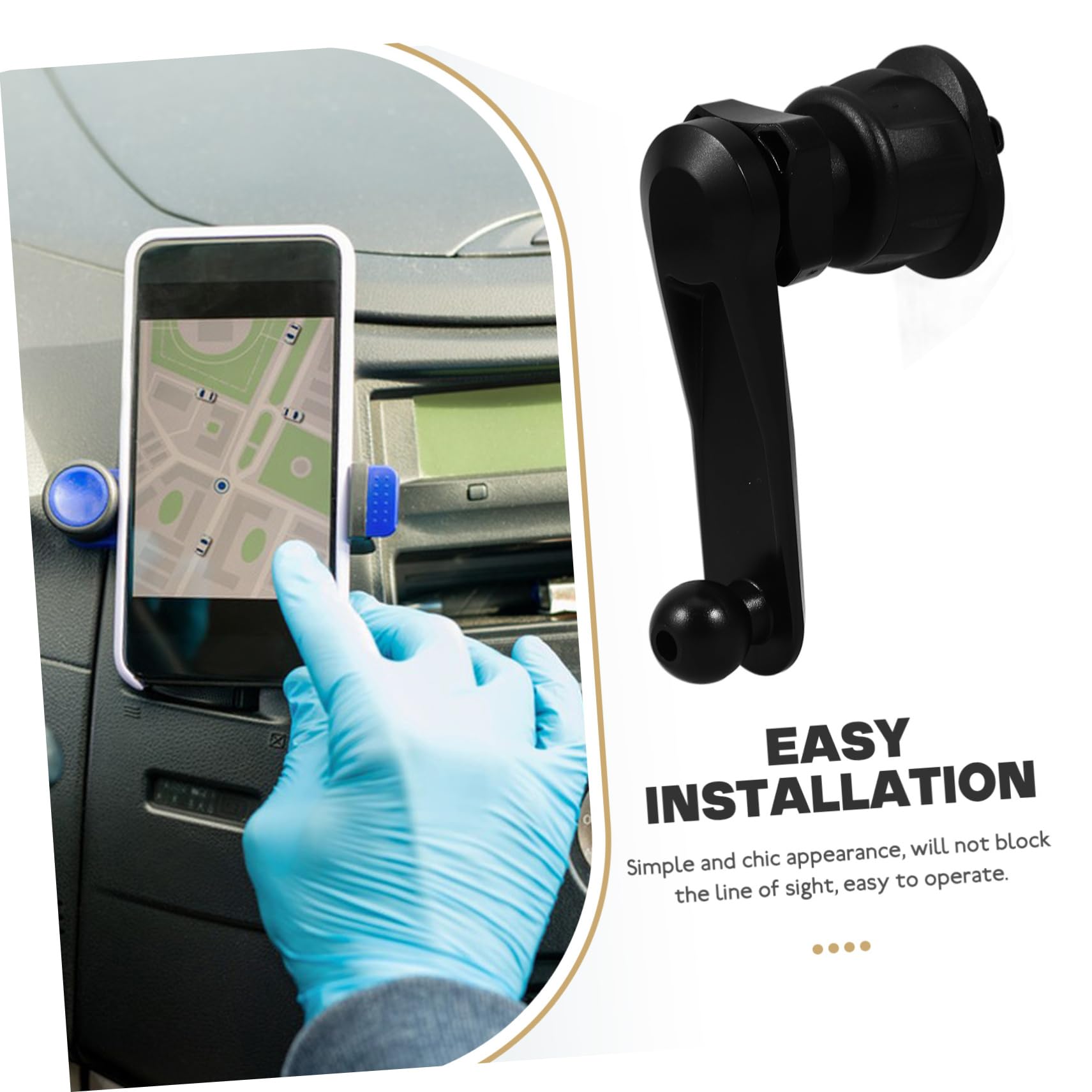 Hemobllo Car Phone Mount Holder - 360° Rotatable Long Arm Air Vent Phone Stand for iPhone Samsung Galaxy - Perfect for GPS Navigation & Hands-Free Driving