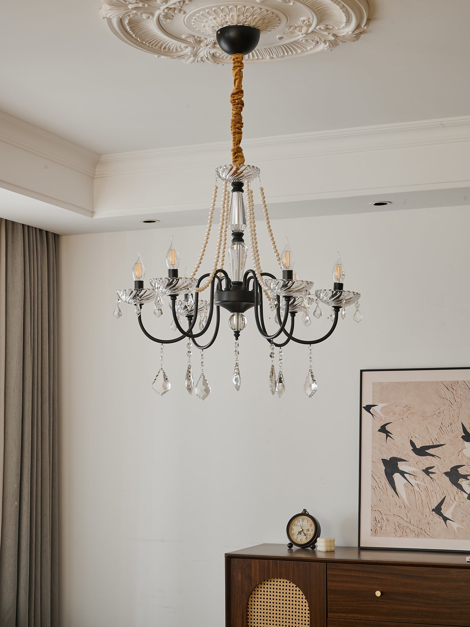 Luxury Empress Crystal Chandelier - Elegant Modern Ceiling Light Fixture for Dining Room, Living Room & Bedroom Decor | Dimmable LED Lighting for Home & Wedding Events