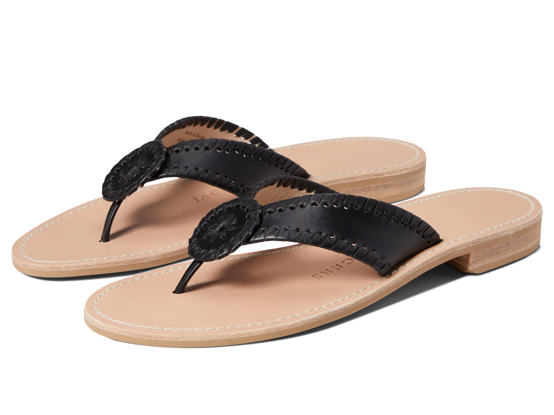 Jack Rogers Women's Ro Sandal - Comfortable Leather Flip Flops for Beach, Pool & Summer Outfits