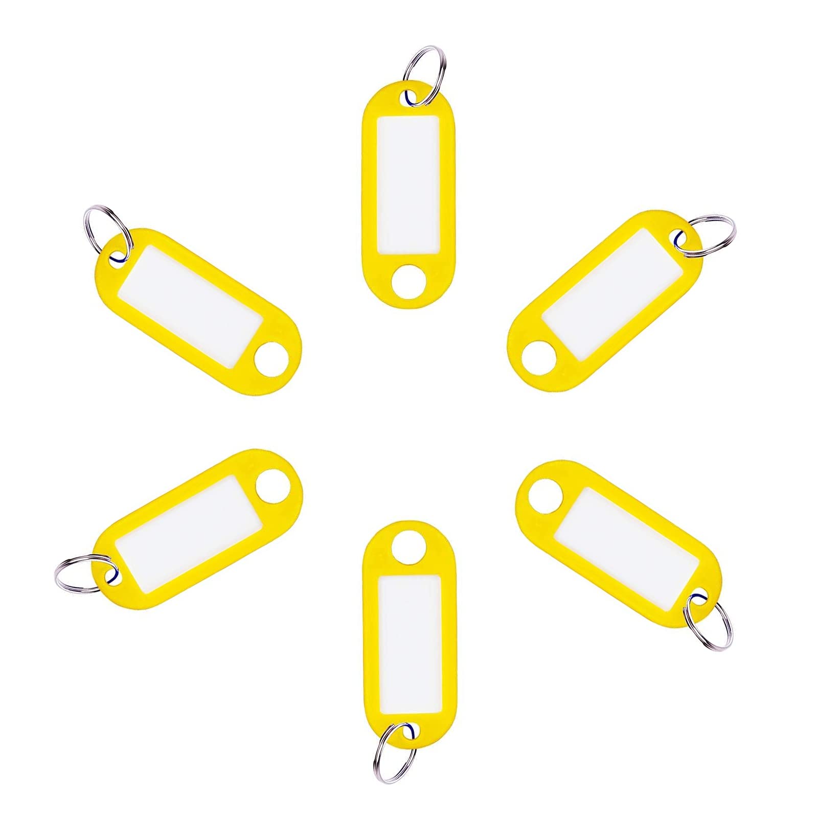 25 Pcs Color-Coded Key Tags with Split Rings - Hotel Key Organizer Labels for Easy Identification