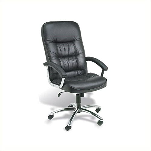 Ergonomic Black Executive Gaming Chair with Chrome Base - High Back Office Computer Chair for Home & Work - Perfect for Gaming, Working, and Relaxing