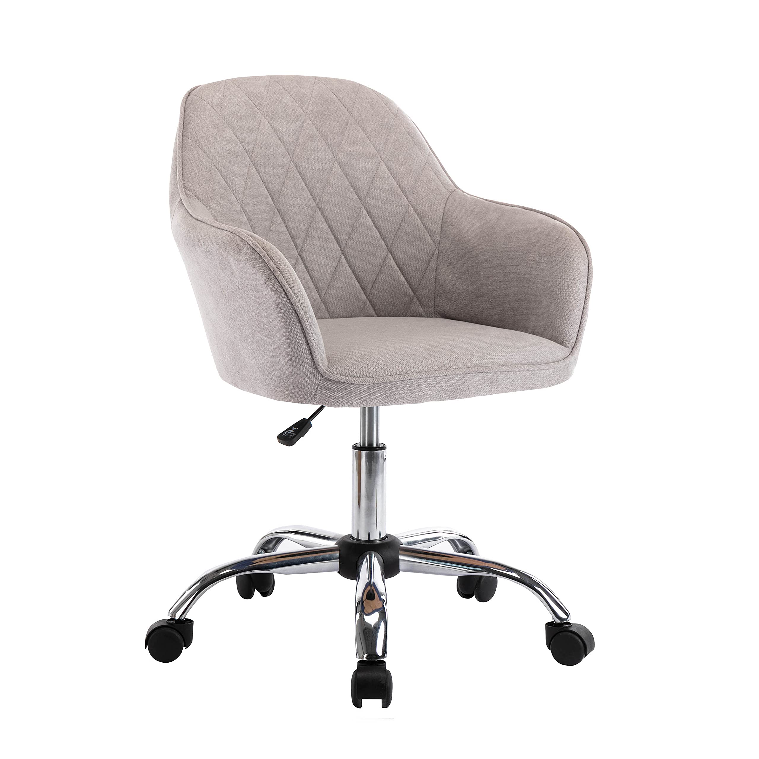 Porthos Home Noa Ergonomic Office Chair with Mid-Back Support, Adjustable Height, Padded Armrests & Smooth-Rolling Casters - Perfect for Home Office, Study Room & Small Workspaces