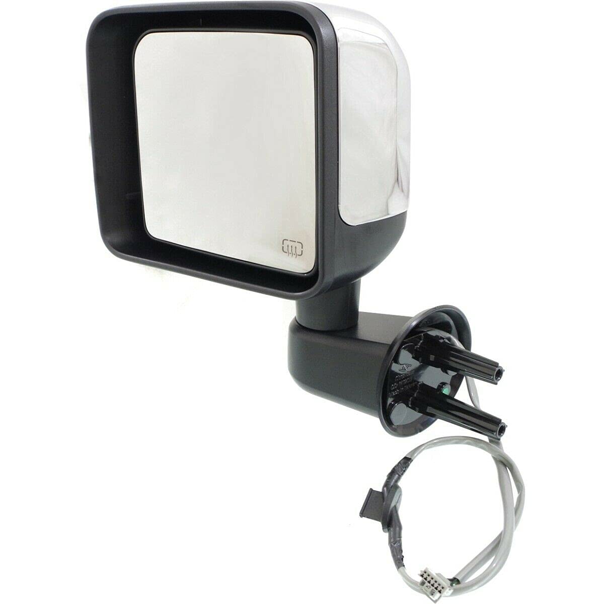 Heated Left Side Mirror for Jeep Wrangler 2014 - Driver Side LH Replacement - Perfect for Winter Driving & Off-Road Adventures